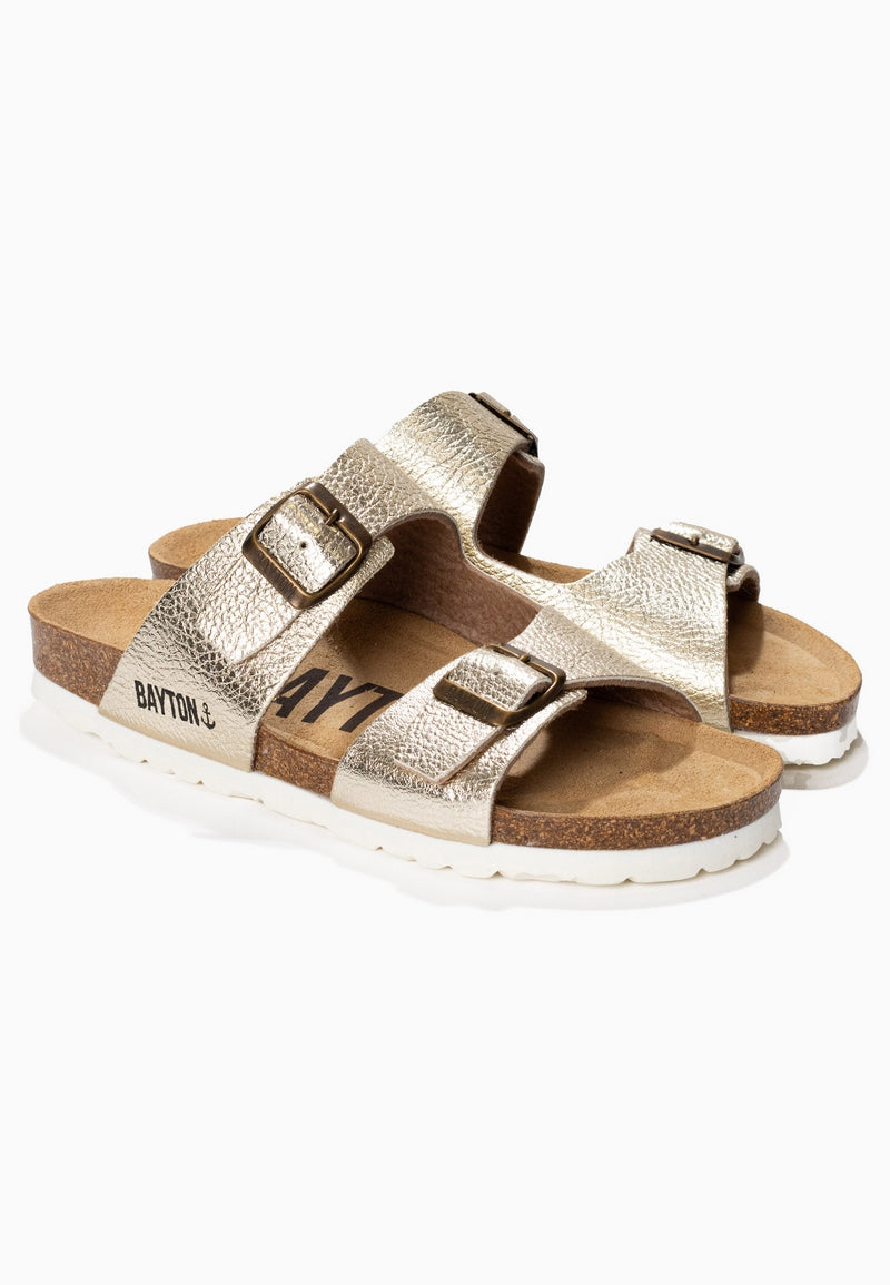 Ilithyie Gold 2 Strap Sandals