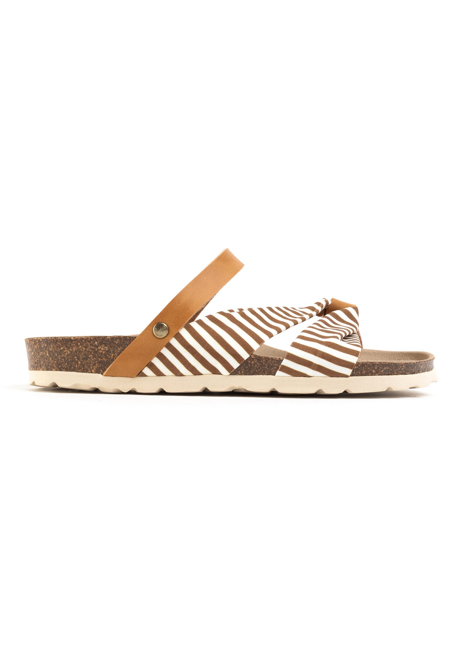 Figueira Beige and Camel Multi-Strap Sandals