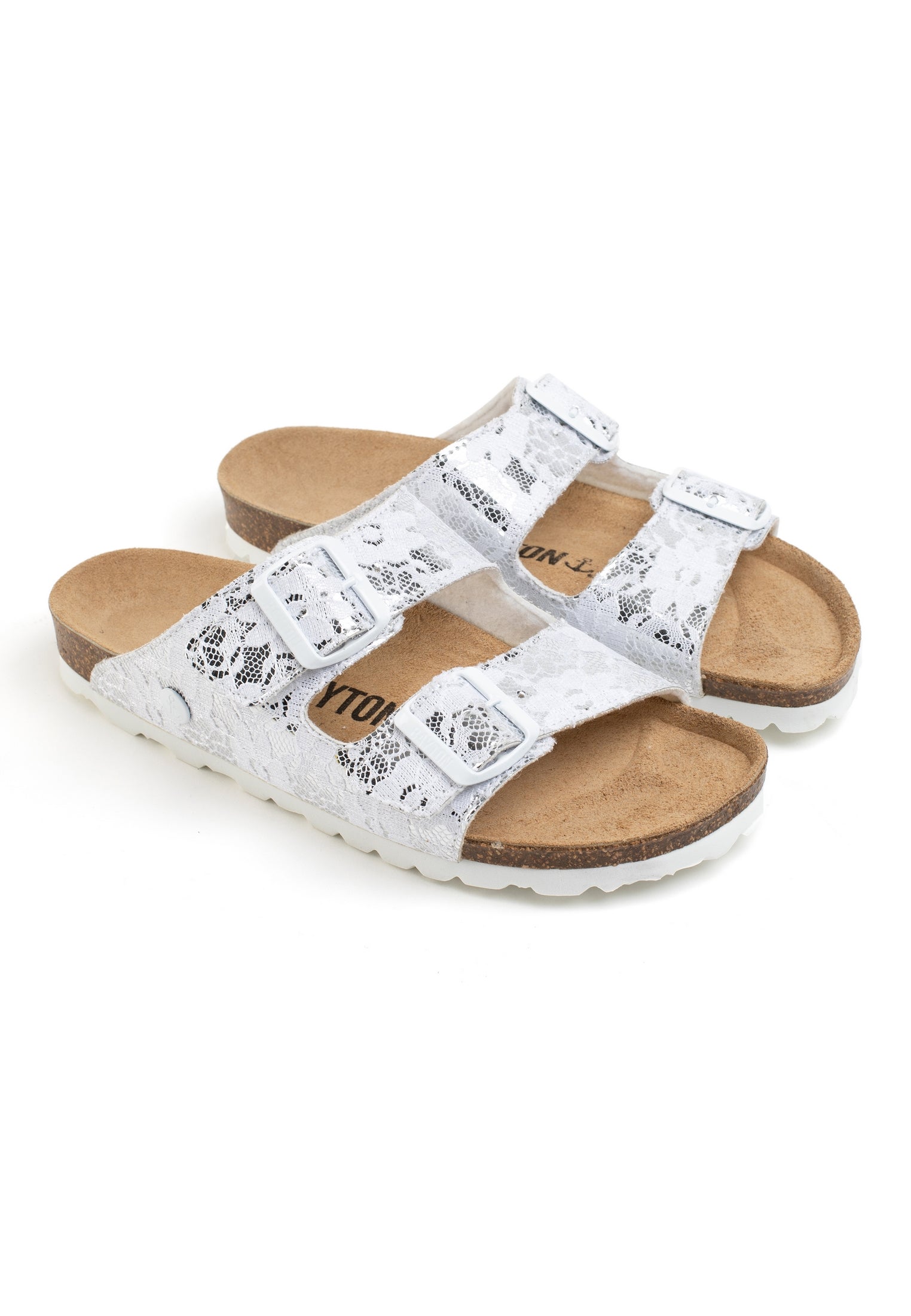 Atlas White 2 Strap Sandals