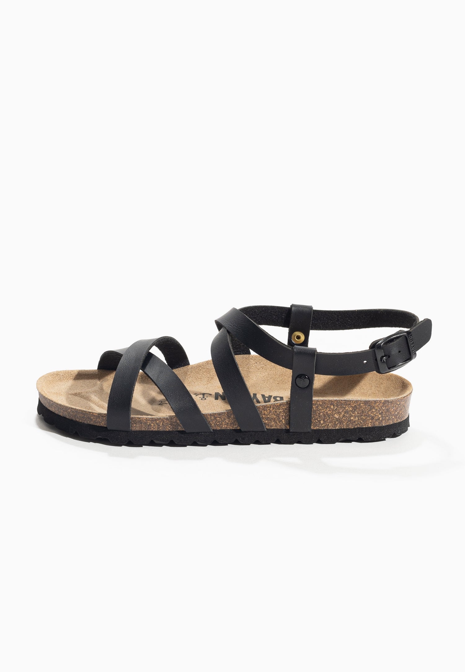 Vanina Black Multi-Strap Sandals