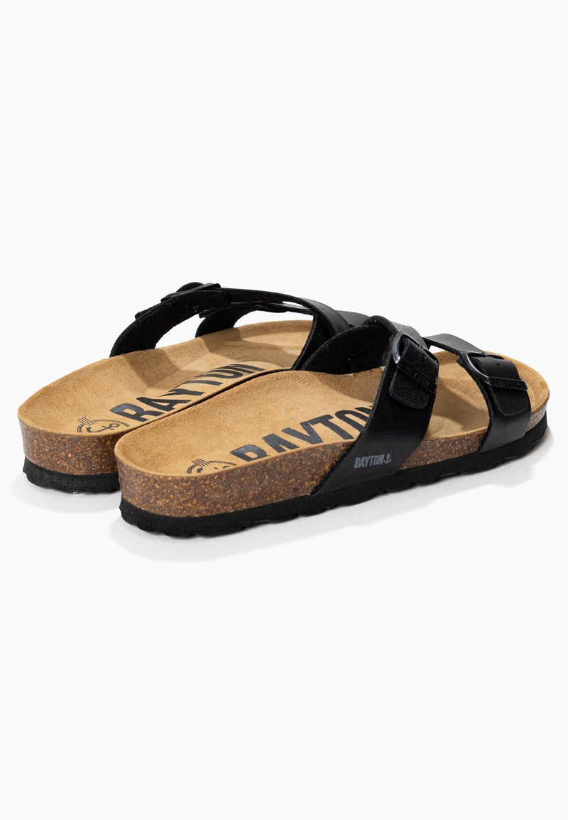 Cleo Black 2 Strap Sandals