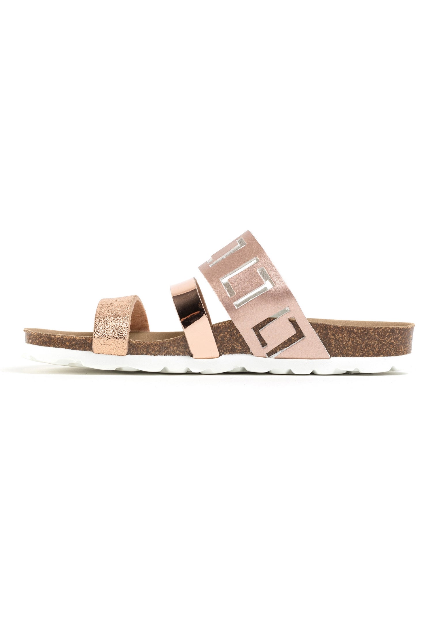 Galice Rose Gold Multi-Strap Sandals