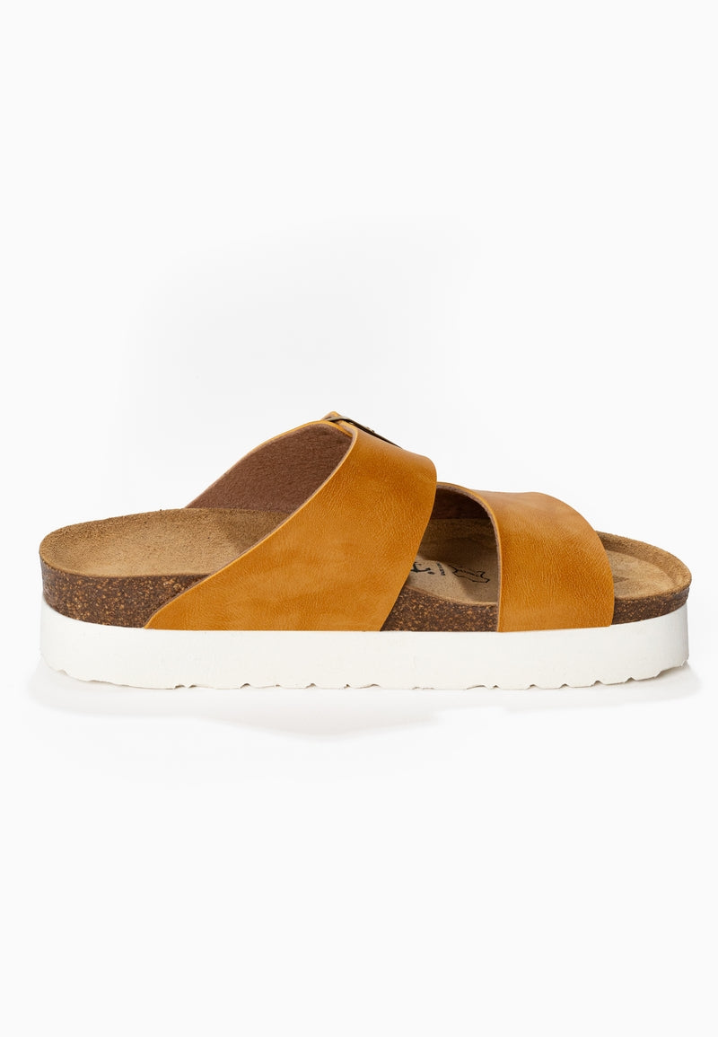 Jendo Camel Platform Sandals