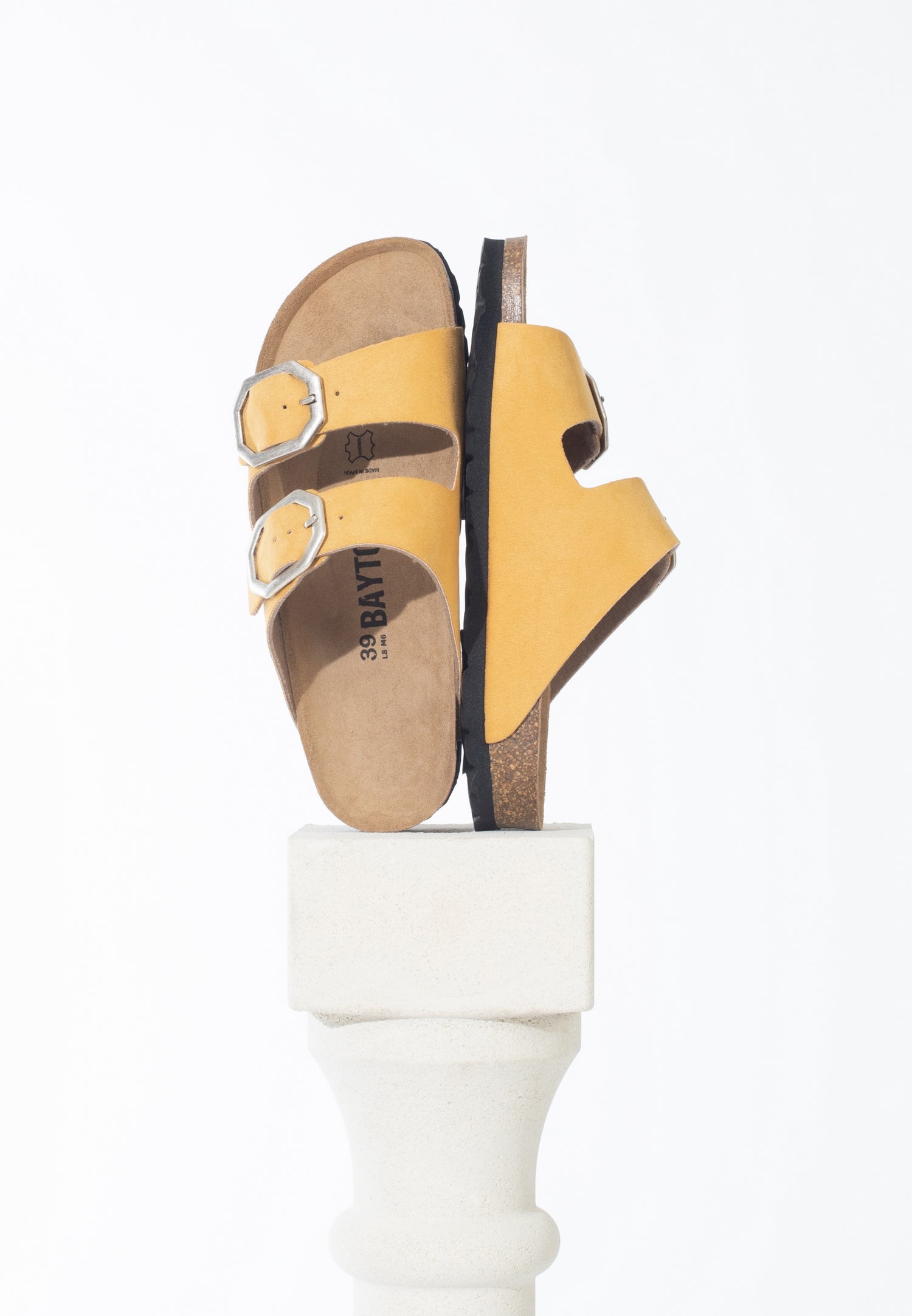 Atlas Yellow 2 Strap Sandals