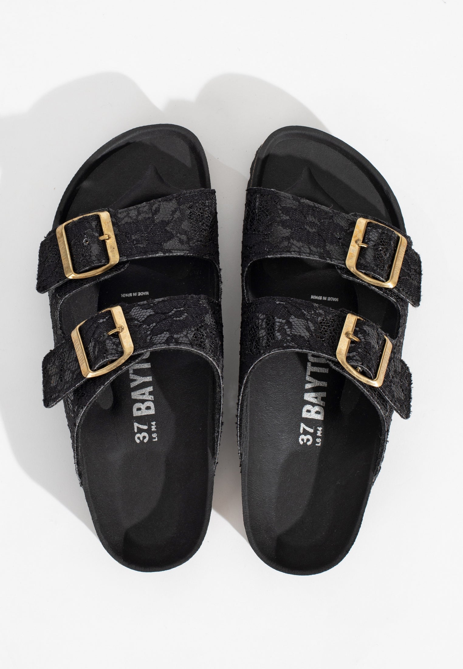 Atlas Black 2 Strap Sandals