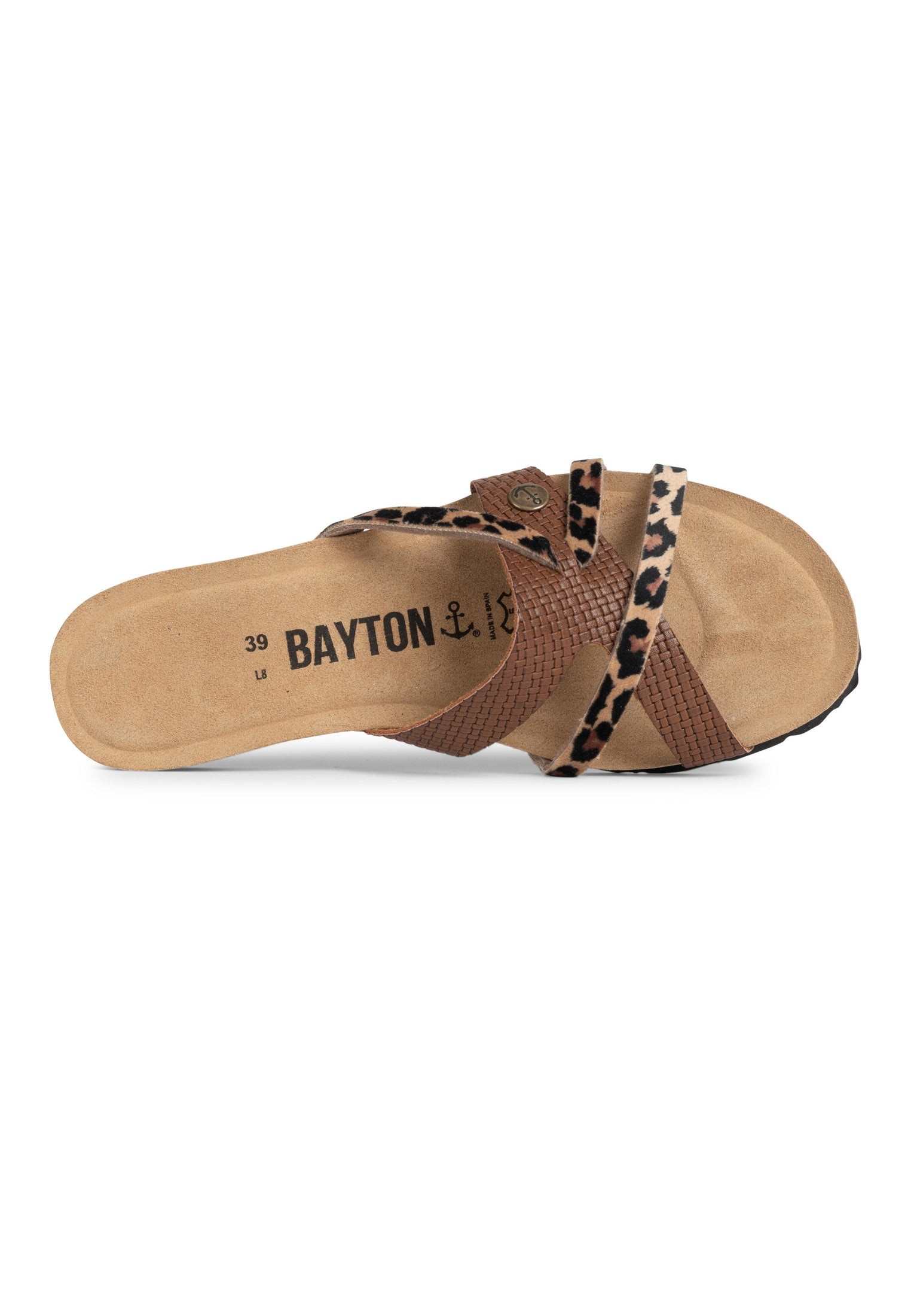 Slimen Brown and Leopard Multi-Strap Sandals