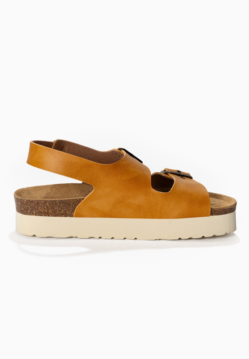 Achille Plus Camel Platform Sandals