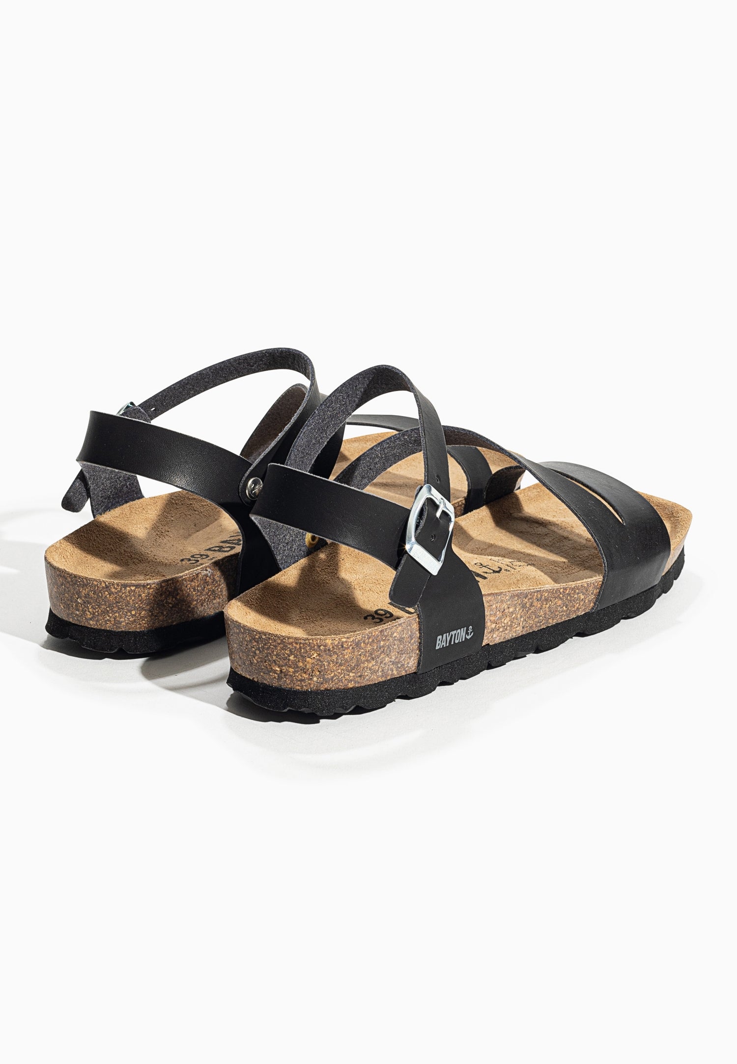 Vigo Black Multi-Strap Sandals