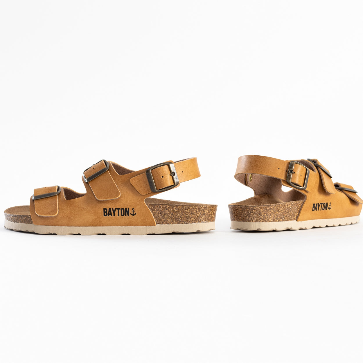 Achille Camel Multi-Strap Sandals