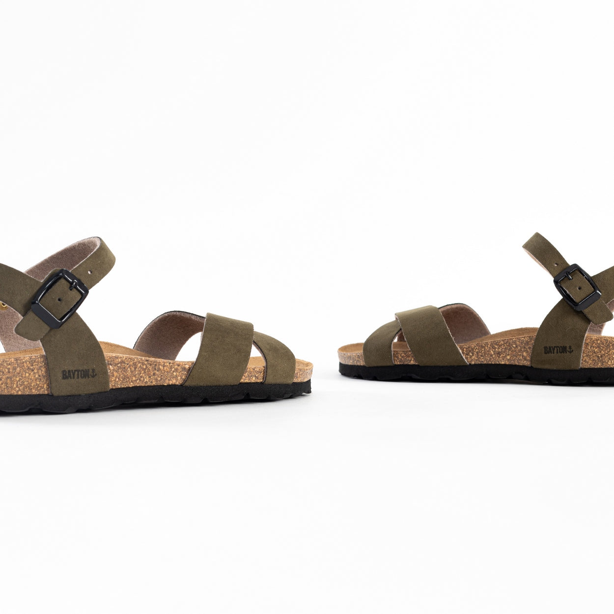 Vallado Green Multi-Strap Sandals