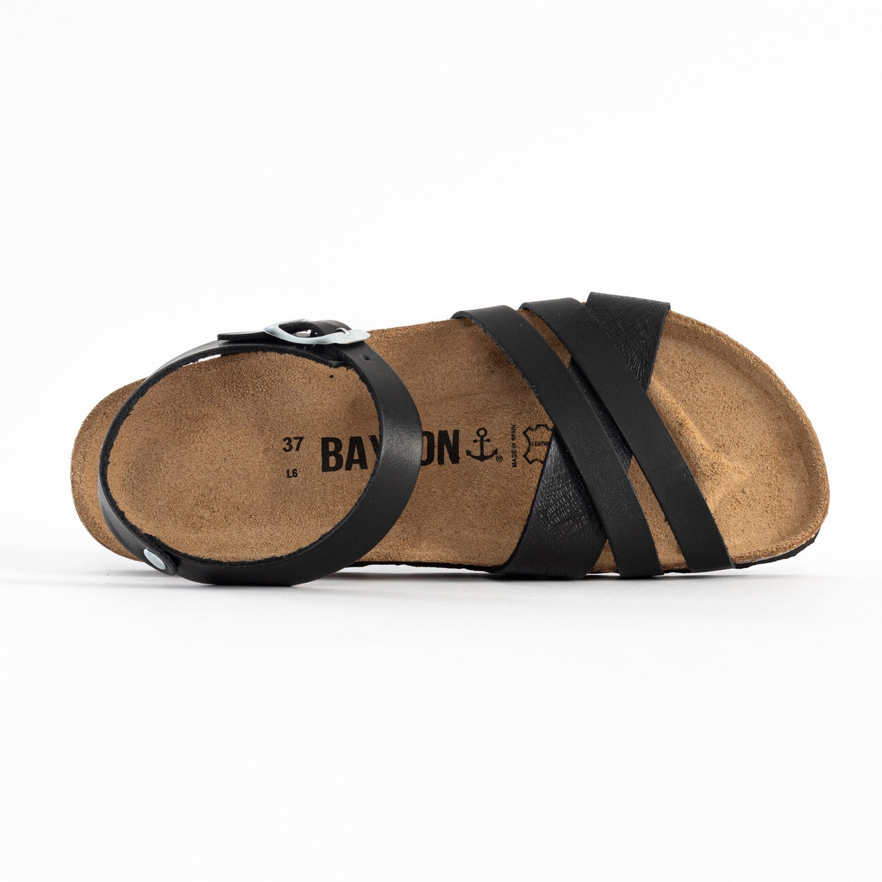 Denia Black Multi-Strap Sandals