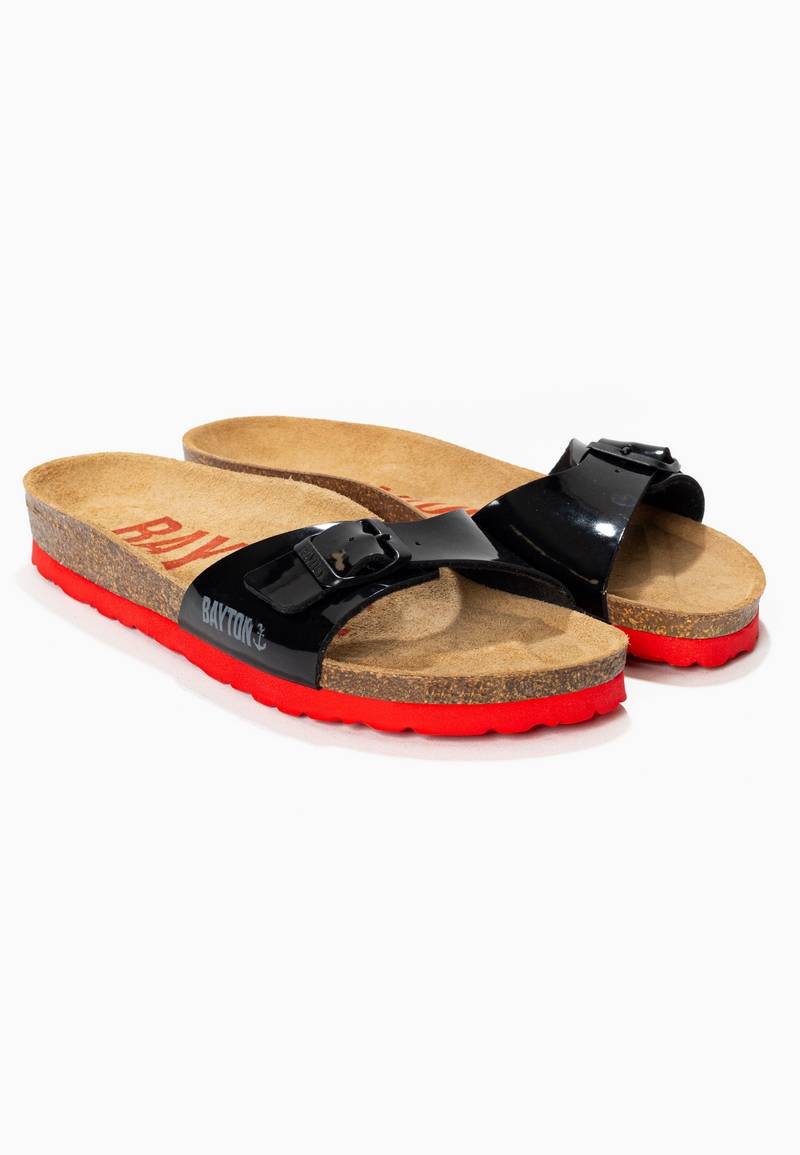 Zephyr Black 1 Strap Sandals