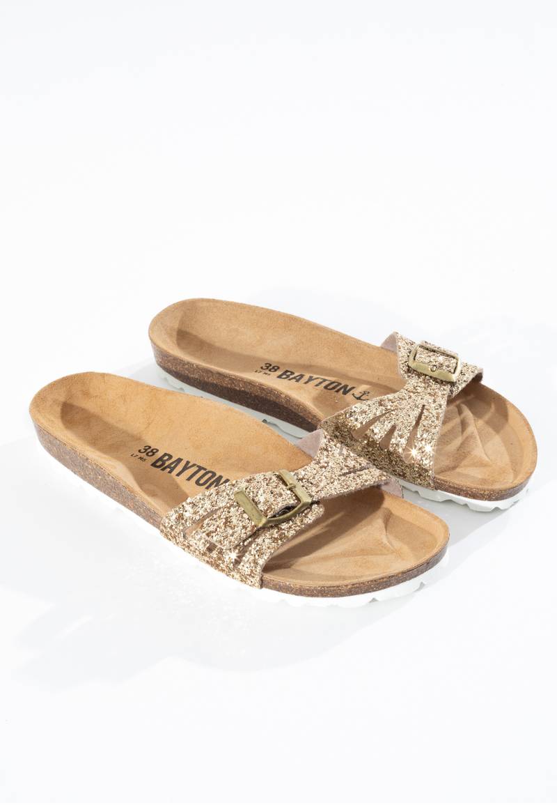 Athena Gold 1 Strap Sandals