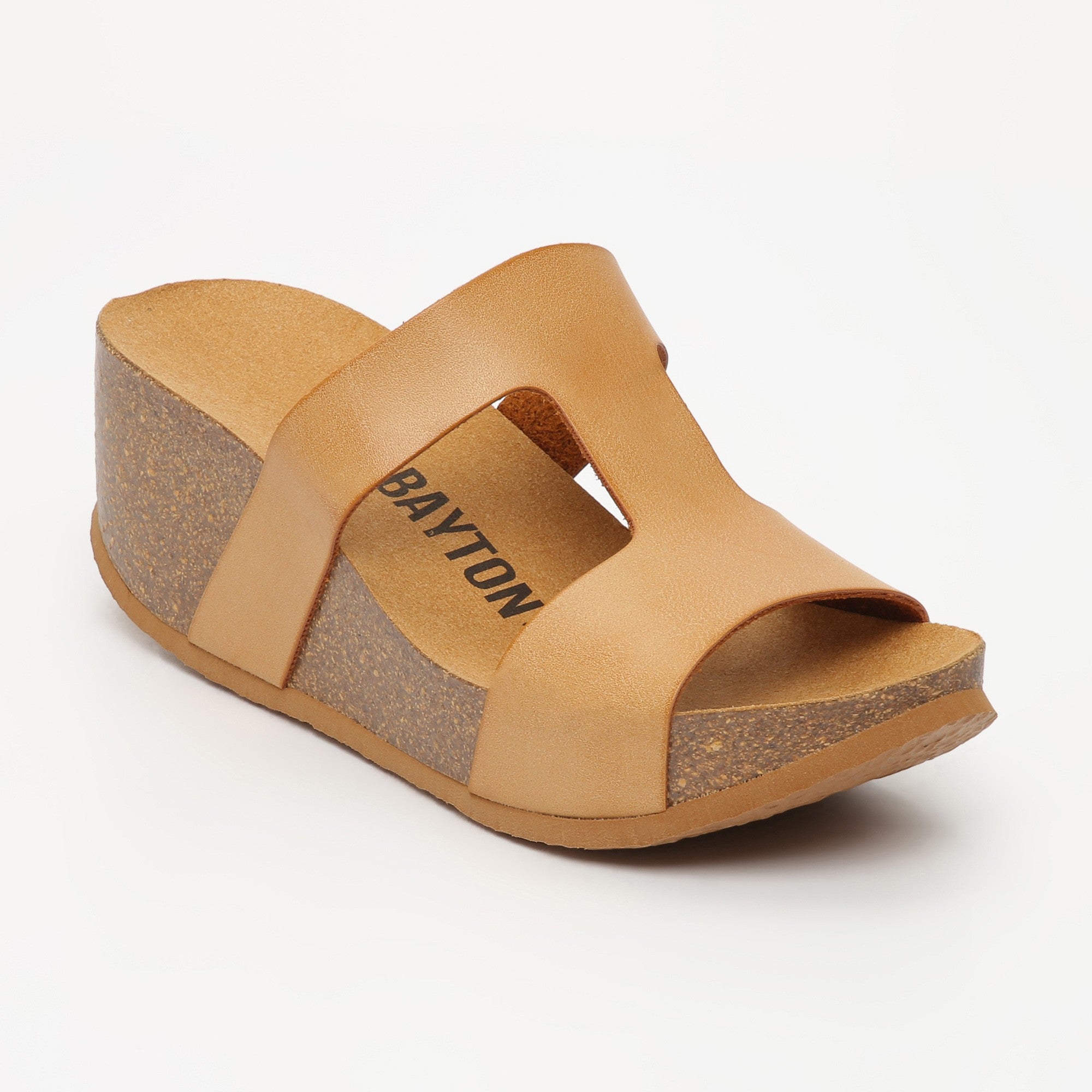 Sandalias Hecate Camel Con Cuña Y Semicuña