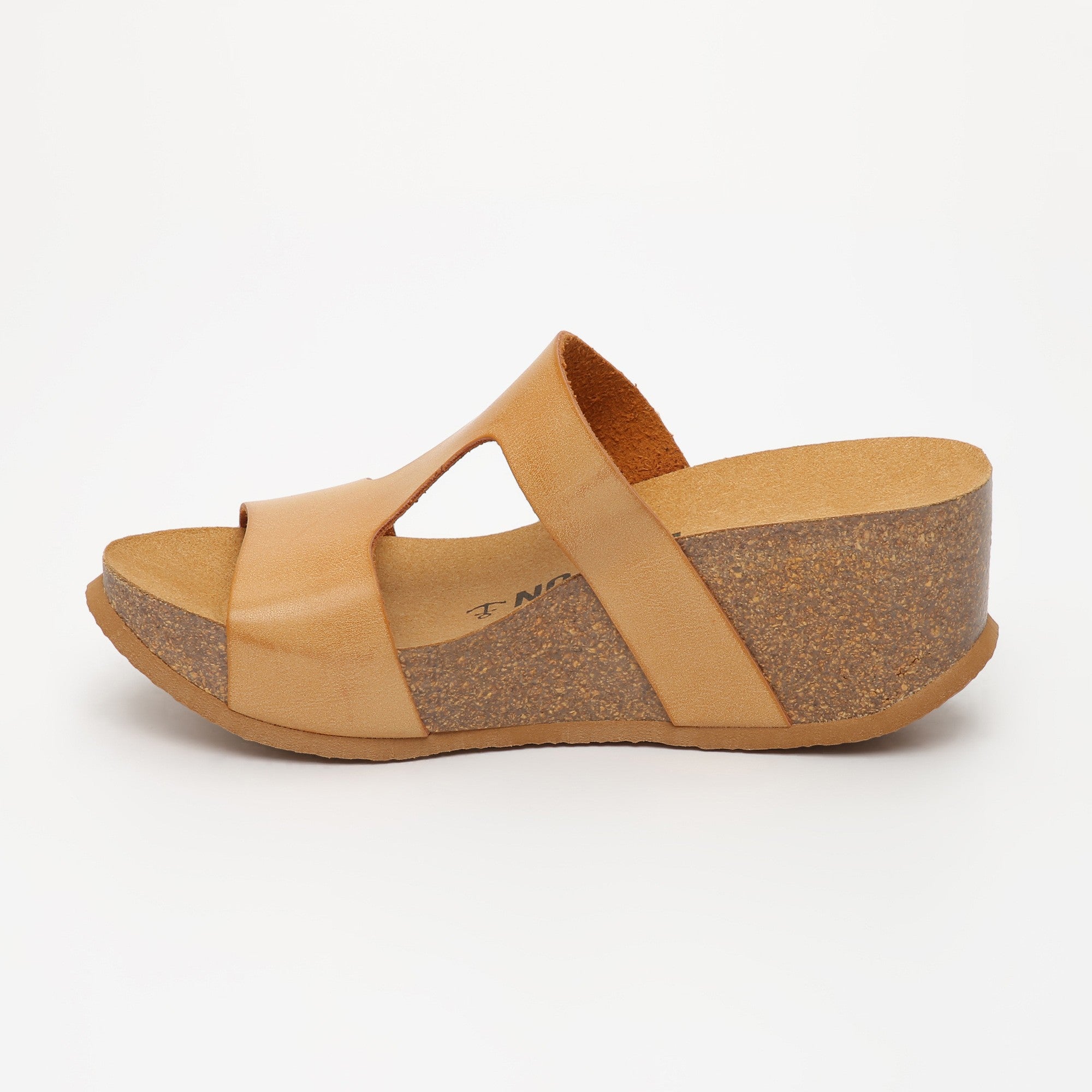 Sandalias Hecate Camel Con Cuña Y Semicuña