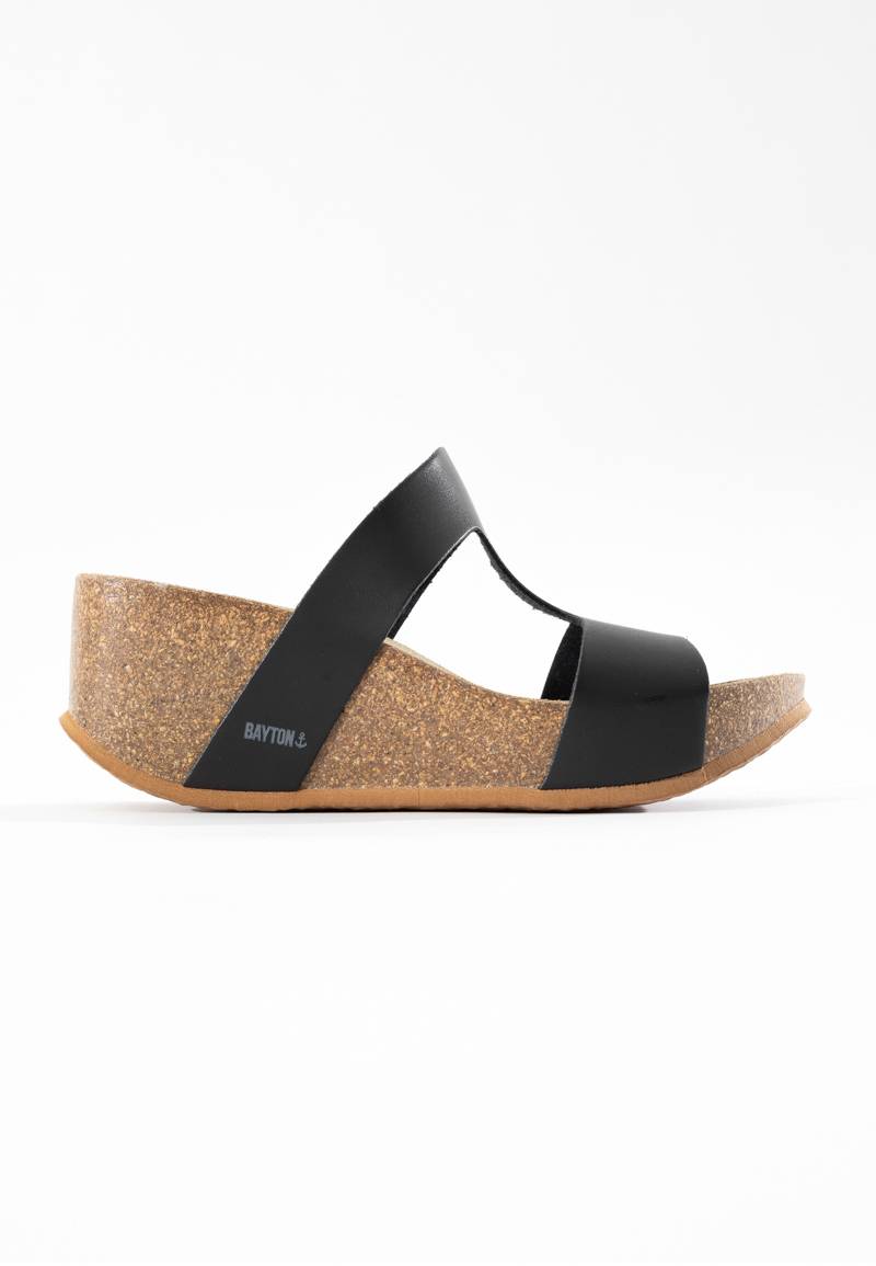 Hecate Black Wedge and Semi-Wedge Sandals