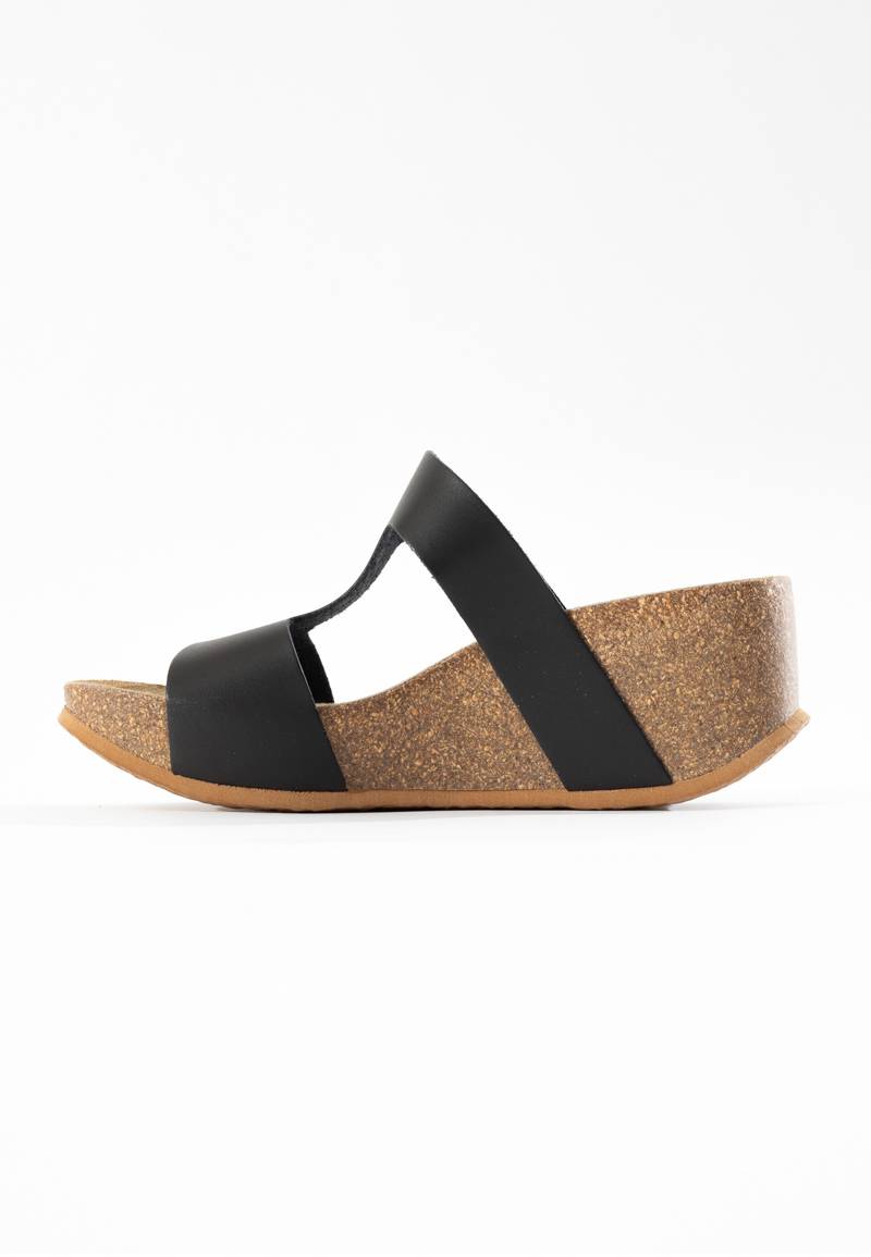 Hecate Black Wedge and Semi-Wedge Sandals