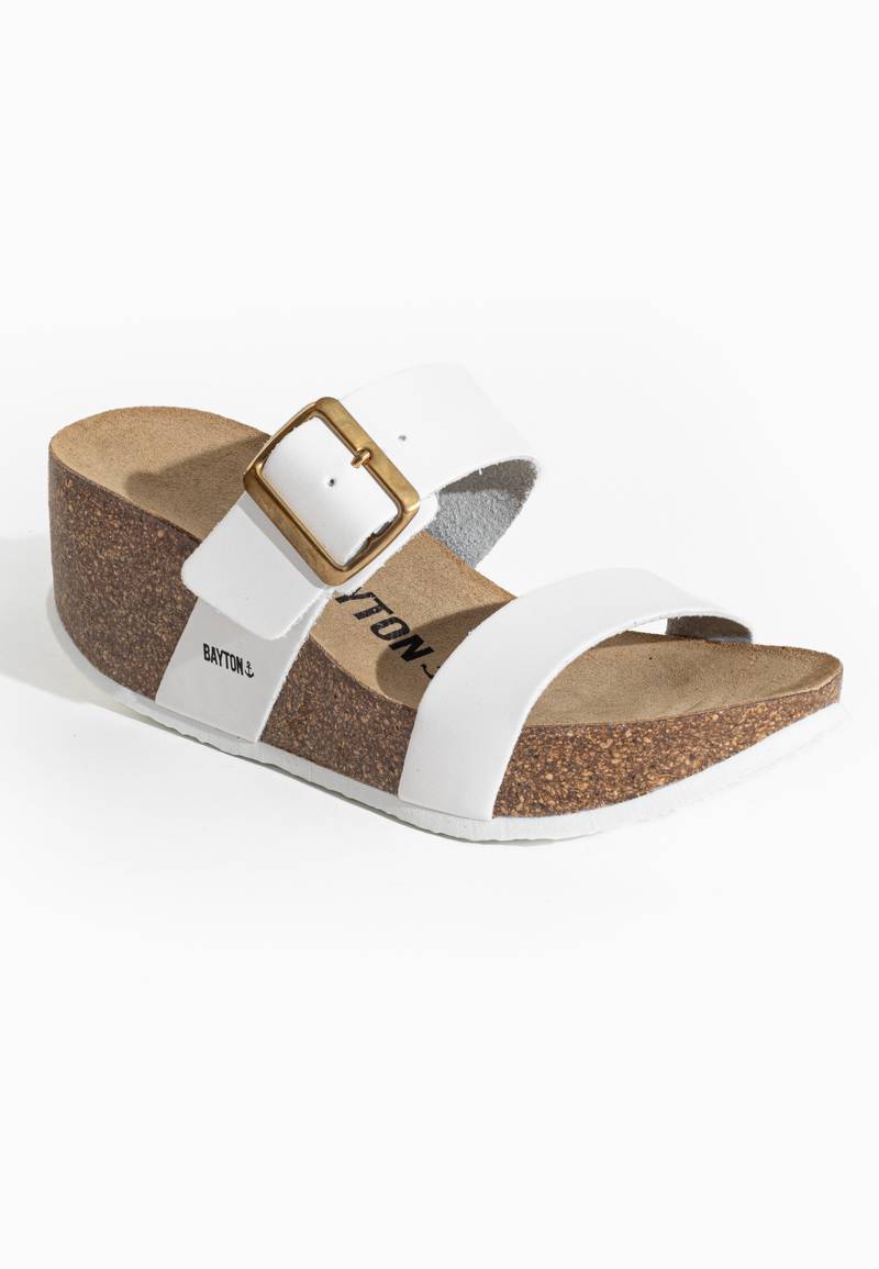 Sandalias Newcastle Cuña Y Semicuña Blanco