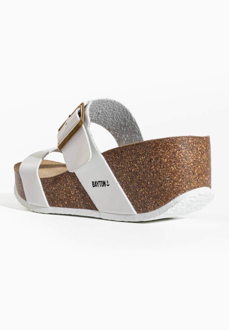 Newcastle White Wedge and Semi-Wedge Sandals