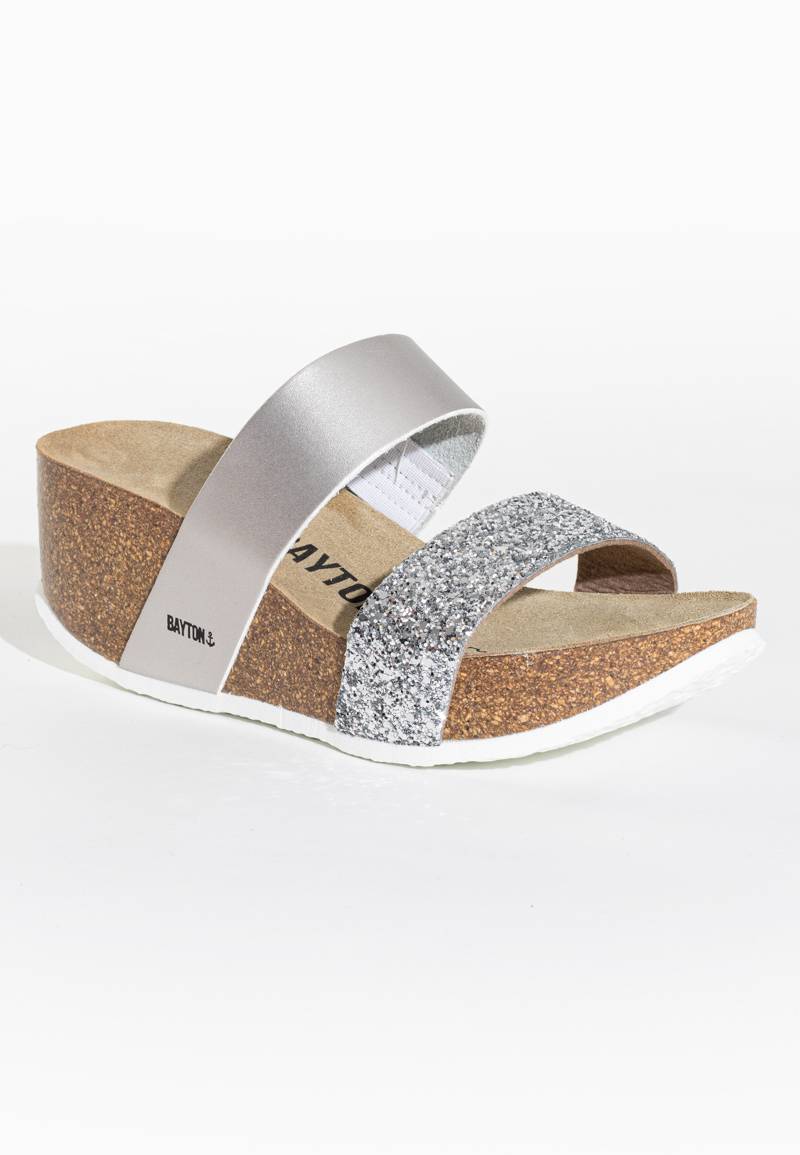 Philomene Silver Wedge and Semi-Wedge Sandals