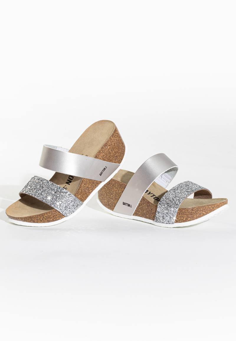 Philomene Silver Wedge and Semi-Wedge Sandals