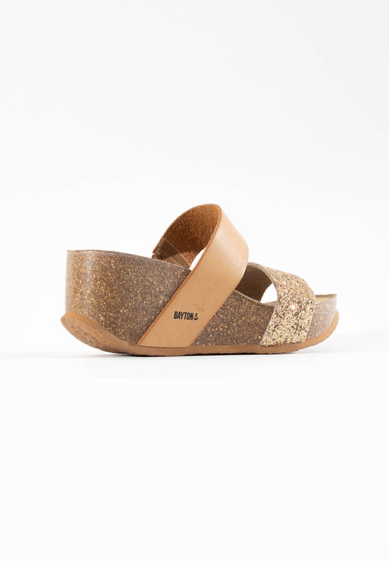 Philomene Camel Wedge and Semi-Wedge Sandals