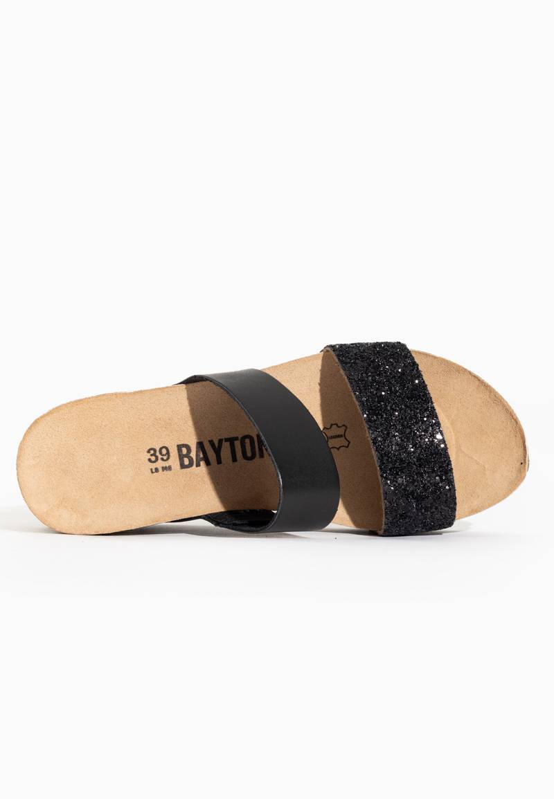 Philomene Black Wedge and Semi-Wedge Sandals