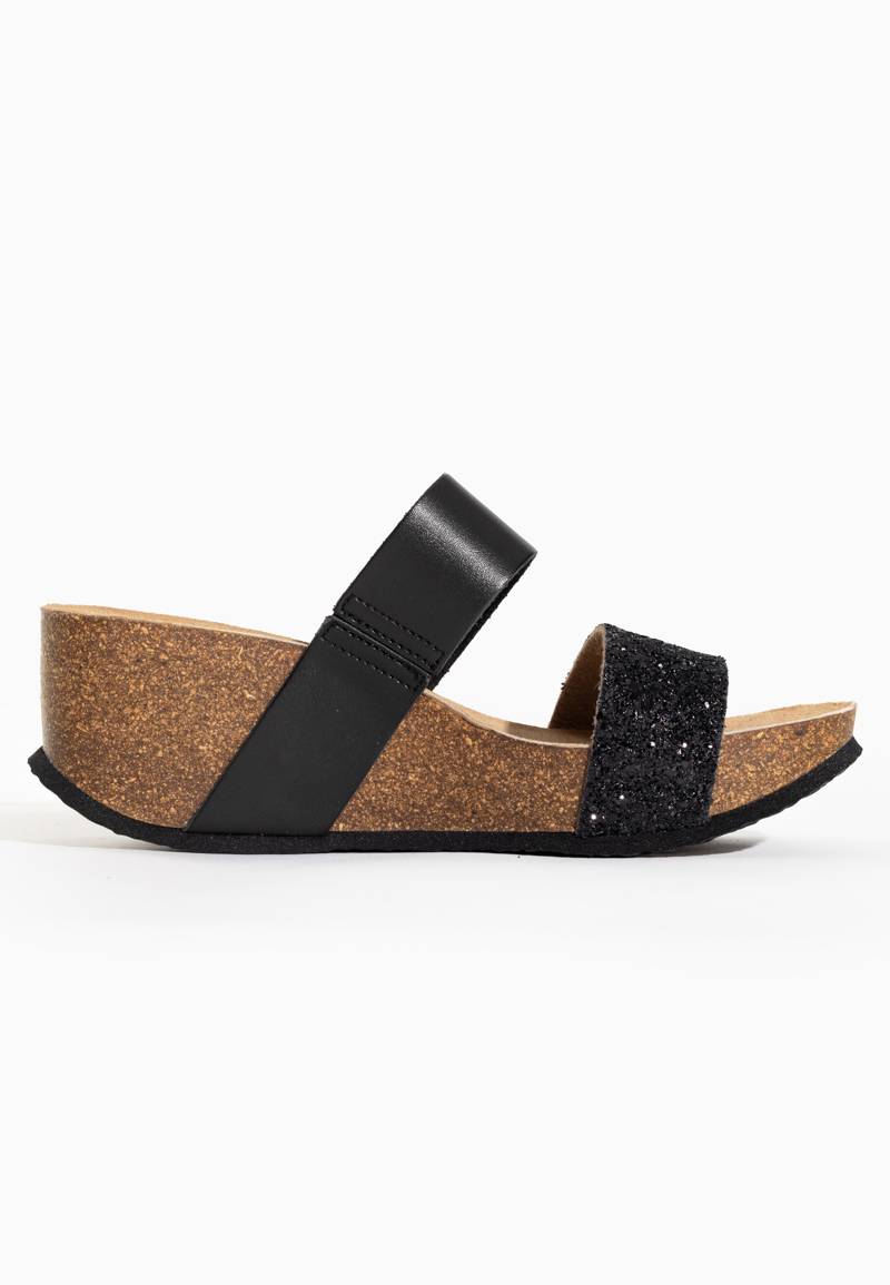 Philomene Black Wedge and Semi-Wedge Sandals