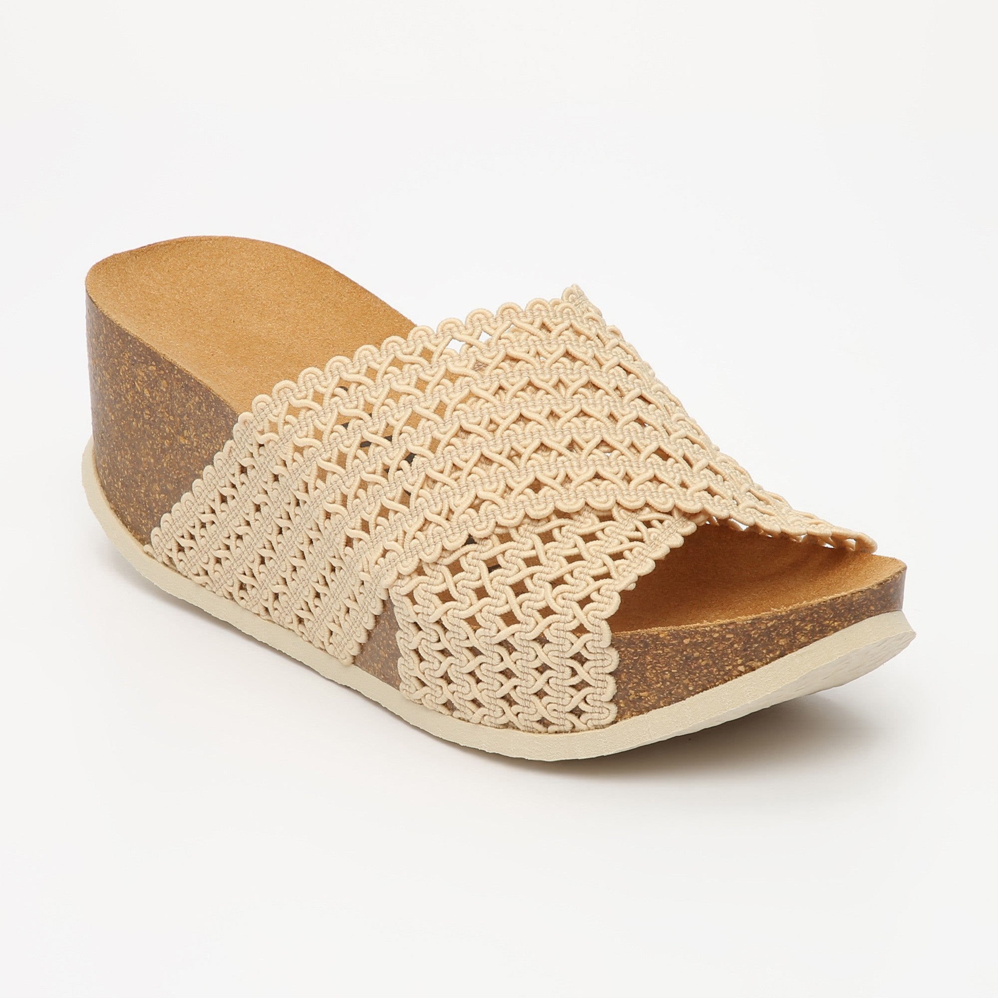 Xelina Beige Wedge and Semi-Wedge Sandals