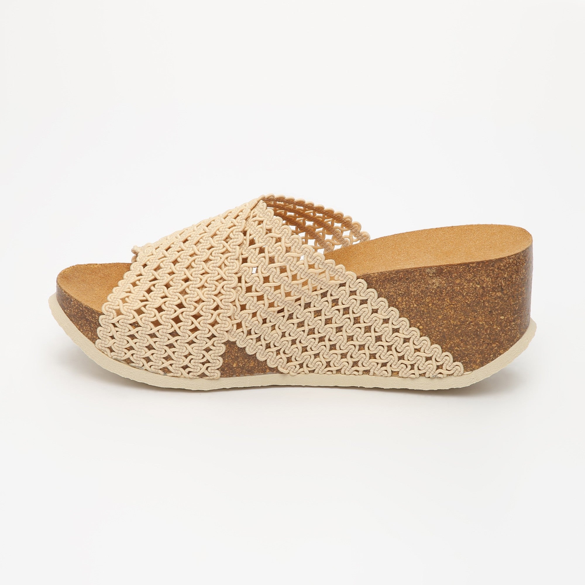 Xelina Beige Wedge and Semi-Wedge Sandals