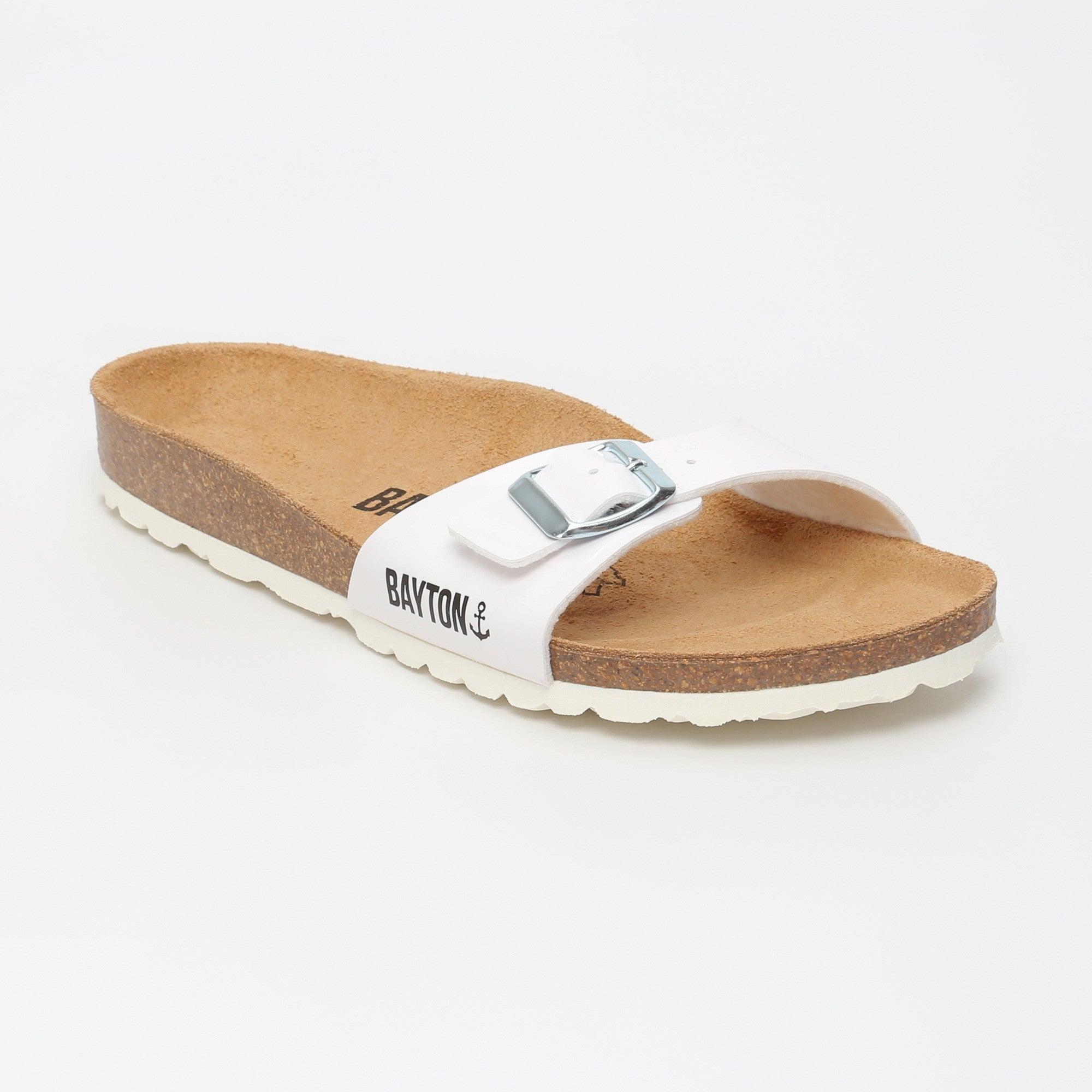 Zephyr White 1 Strap Sandals