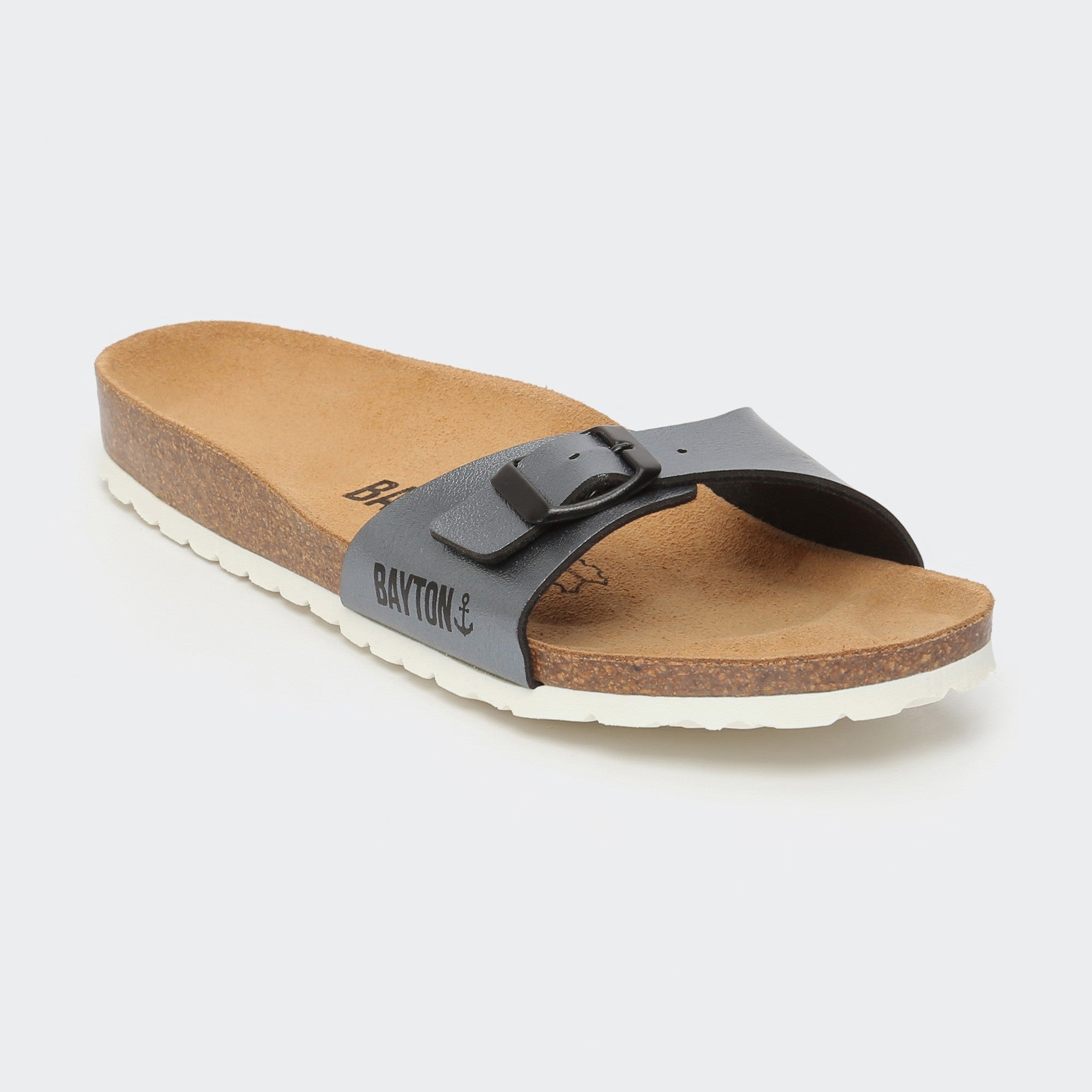 Zephyr Pewter 1 Strap Sandals