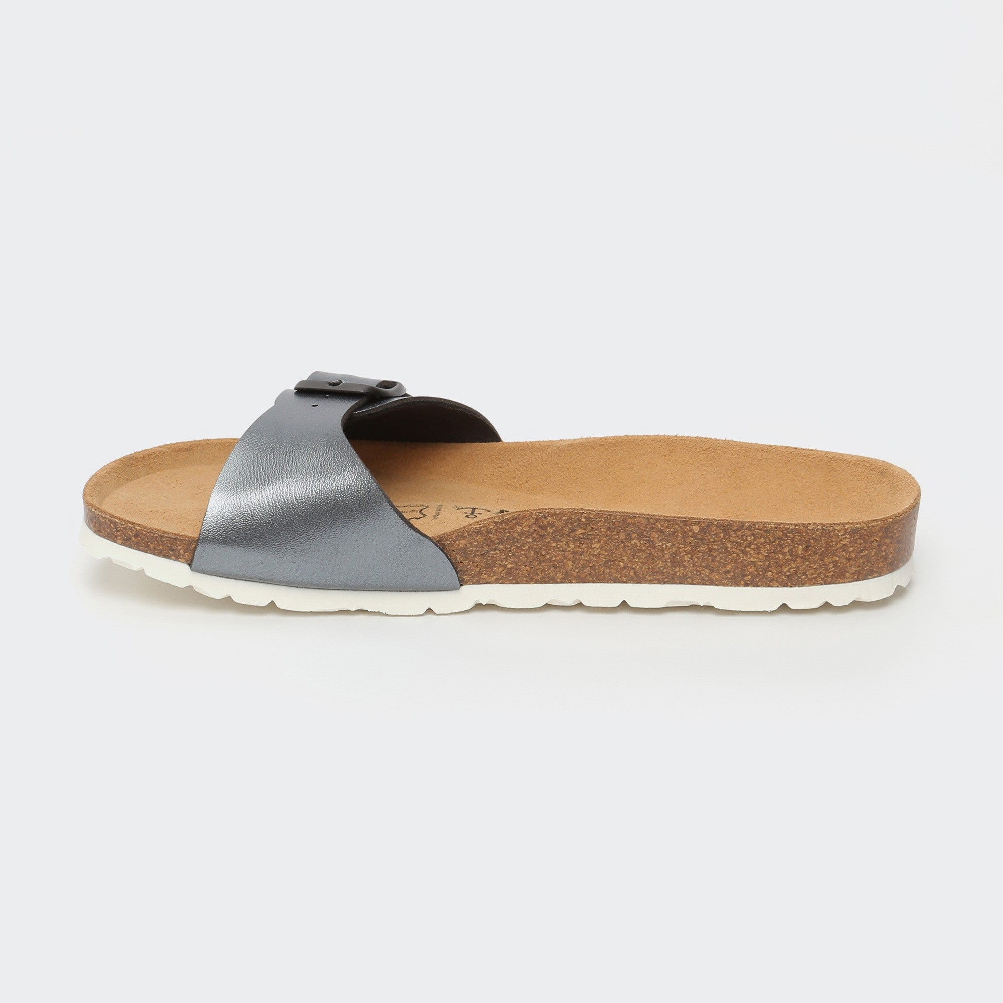 Zephyr Pewter 1 Strap Sandals