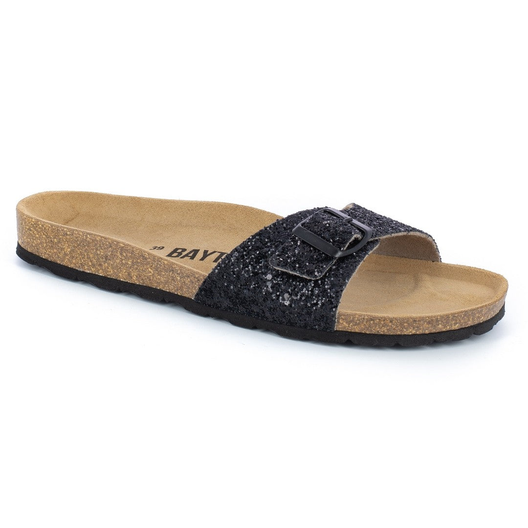 Zephyr Black 1 Strap Sandals