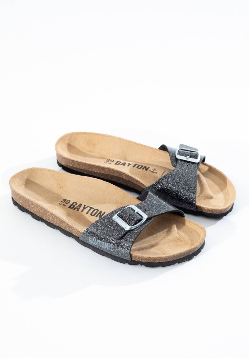 Zephyr Black 1 Strap Sandals