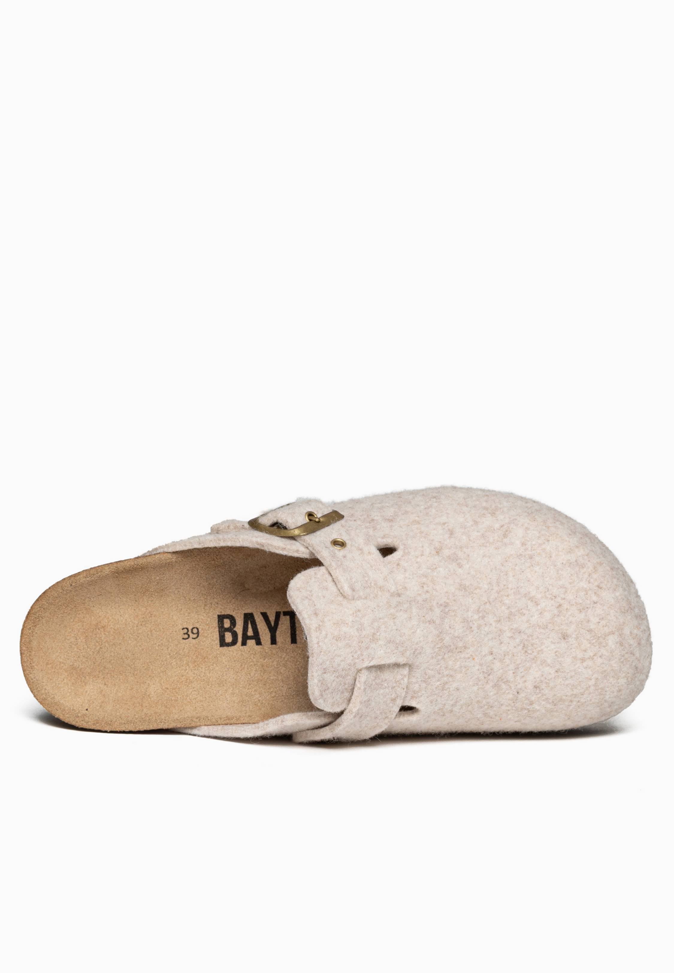 Elbe Beige Platform Clogs