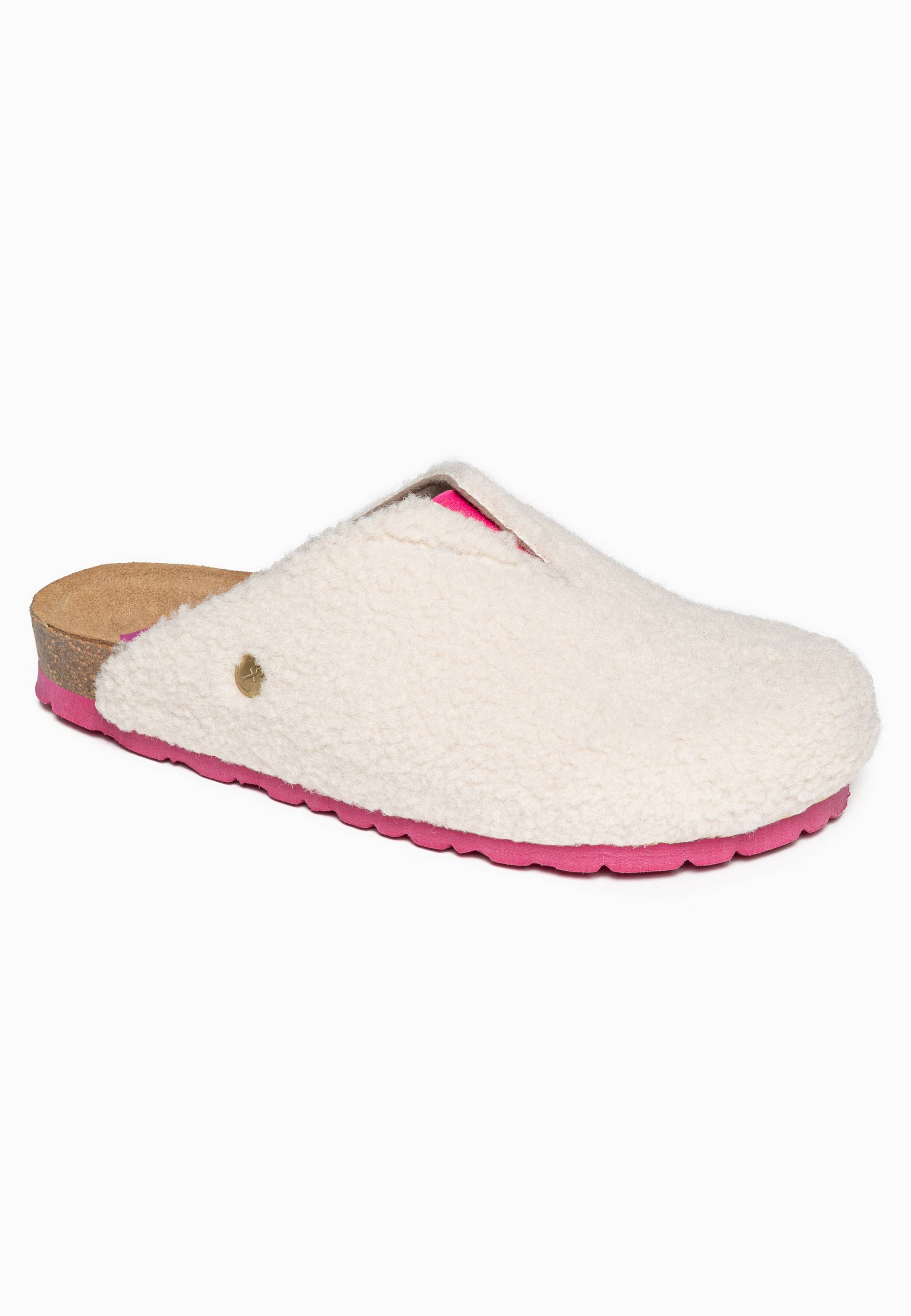 Beige and Pink Fuji Clogs