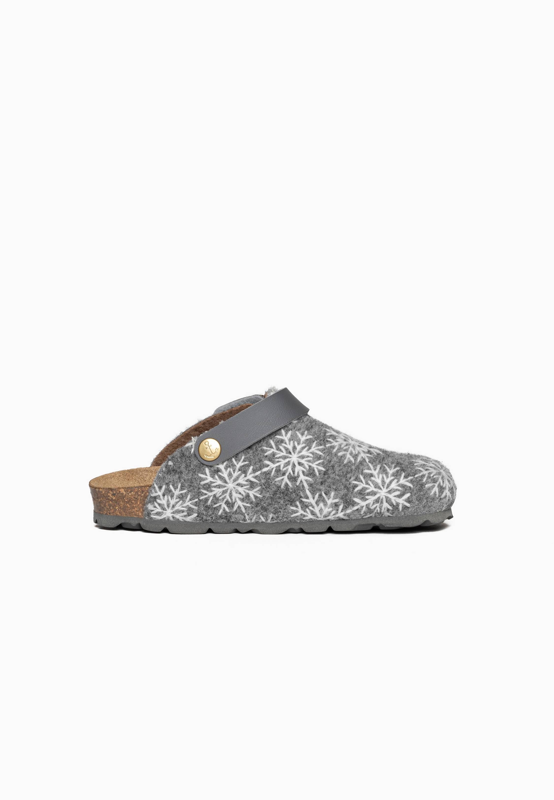 Noma Grey and White Clogs