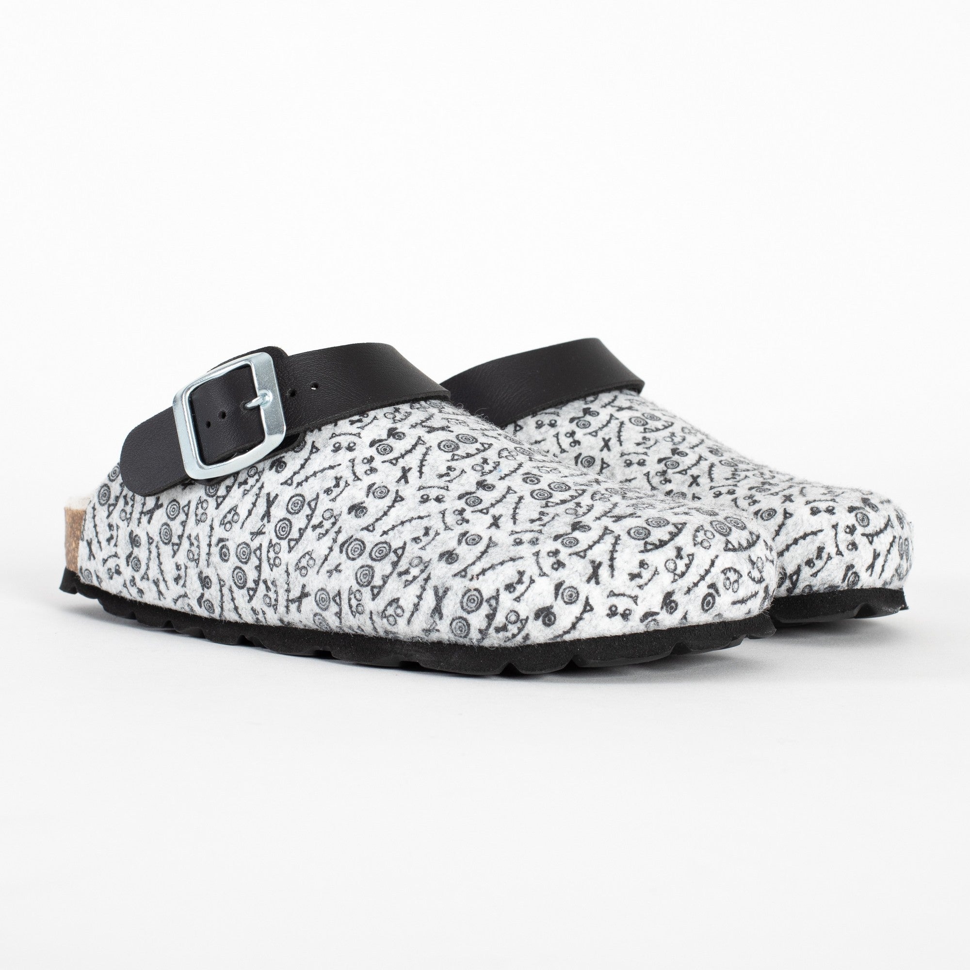 Noma Black and Grey Clogs