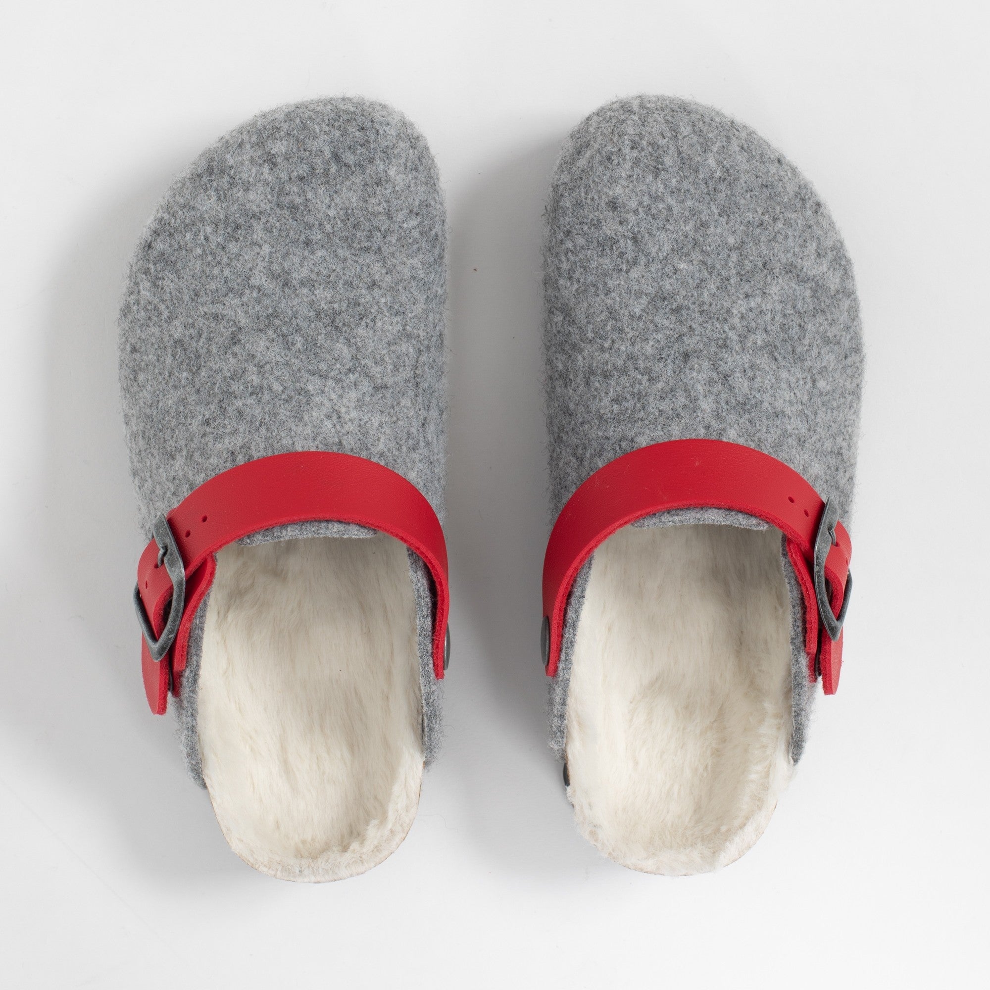 Noma Grey and Red Clogs