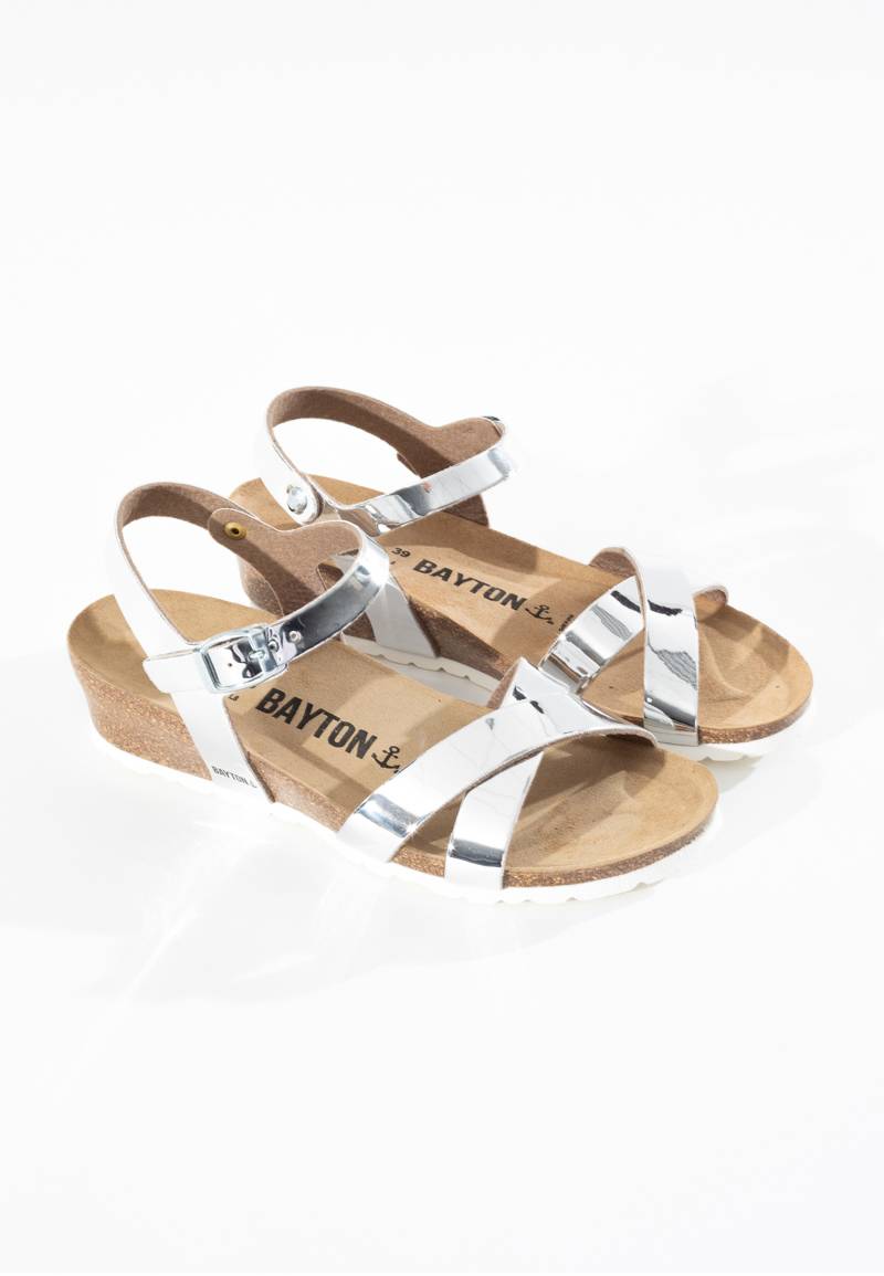 Canberra Silver Wedge and Semi-Wedge Sandals