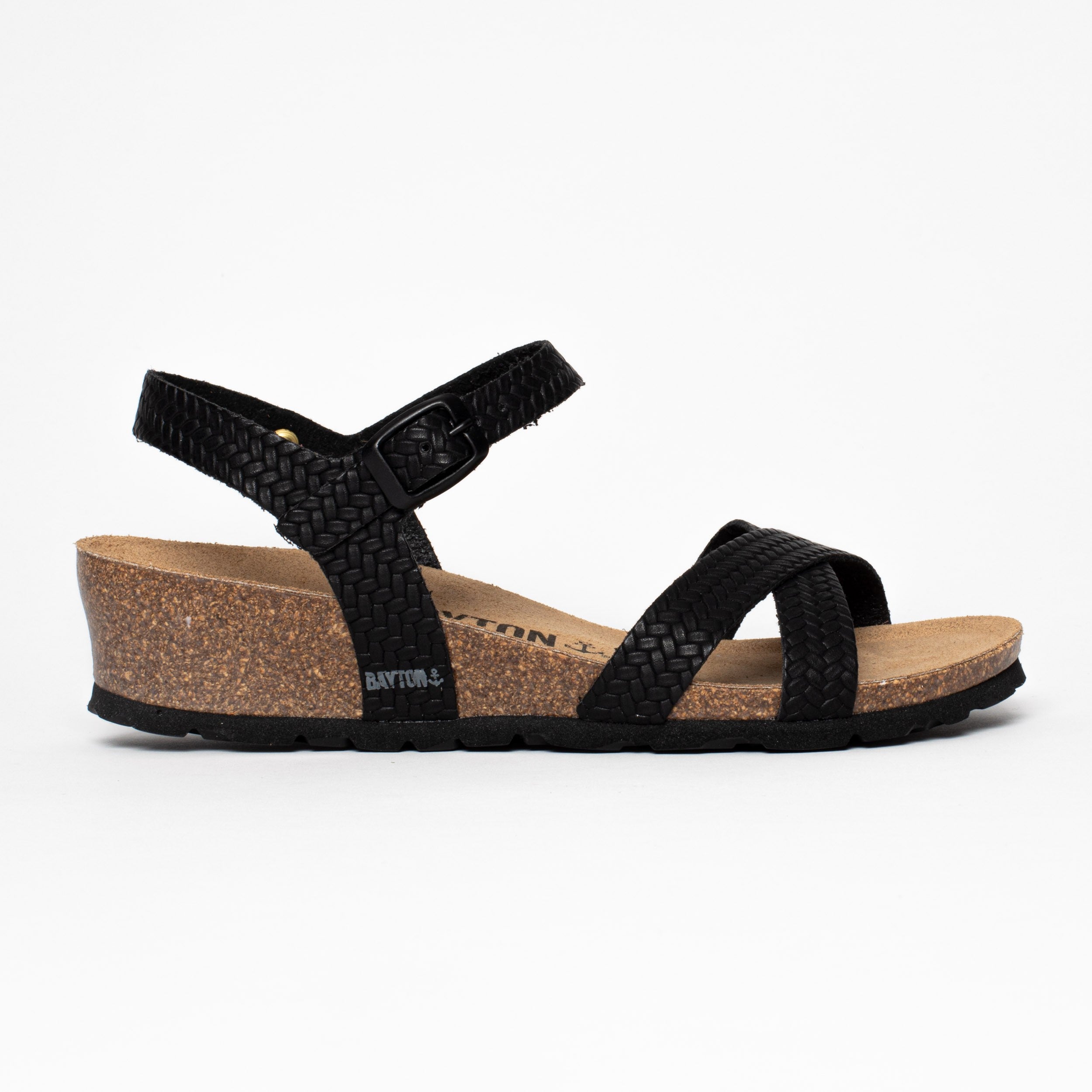 Canberra Black Wedge and Semi-Wedge Sandals