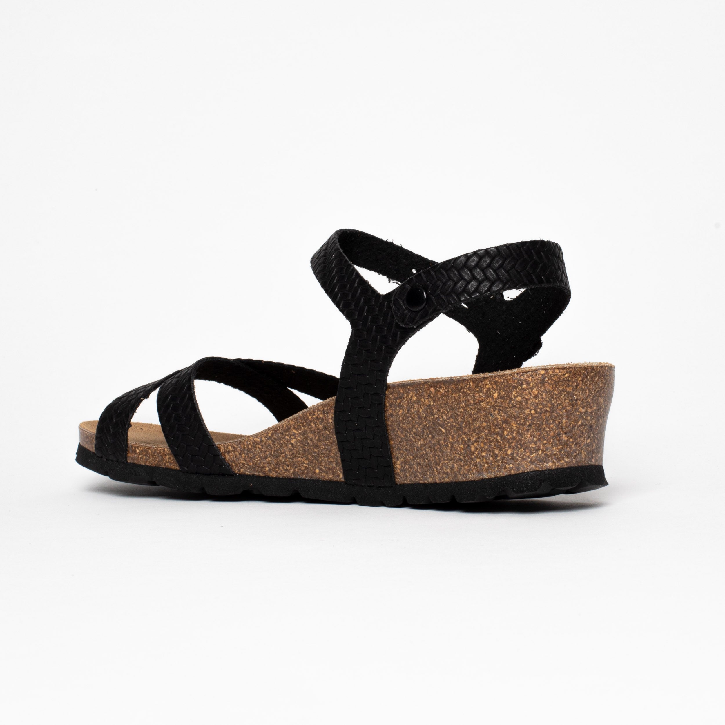 Canberra Black Wedge and Semi-Wedge Sandals