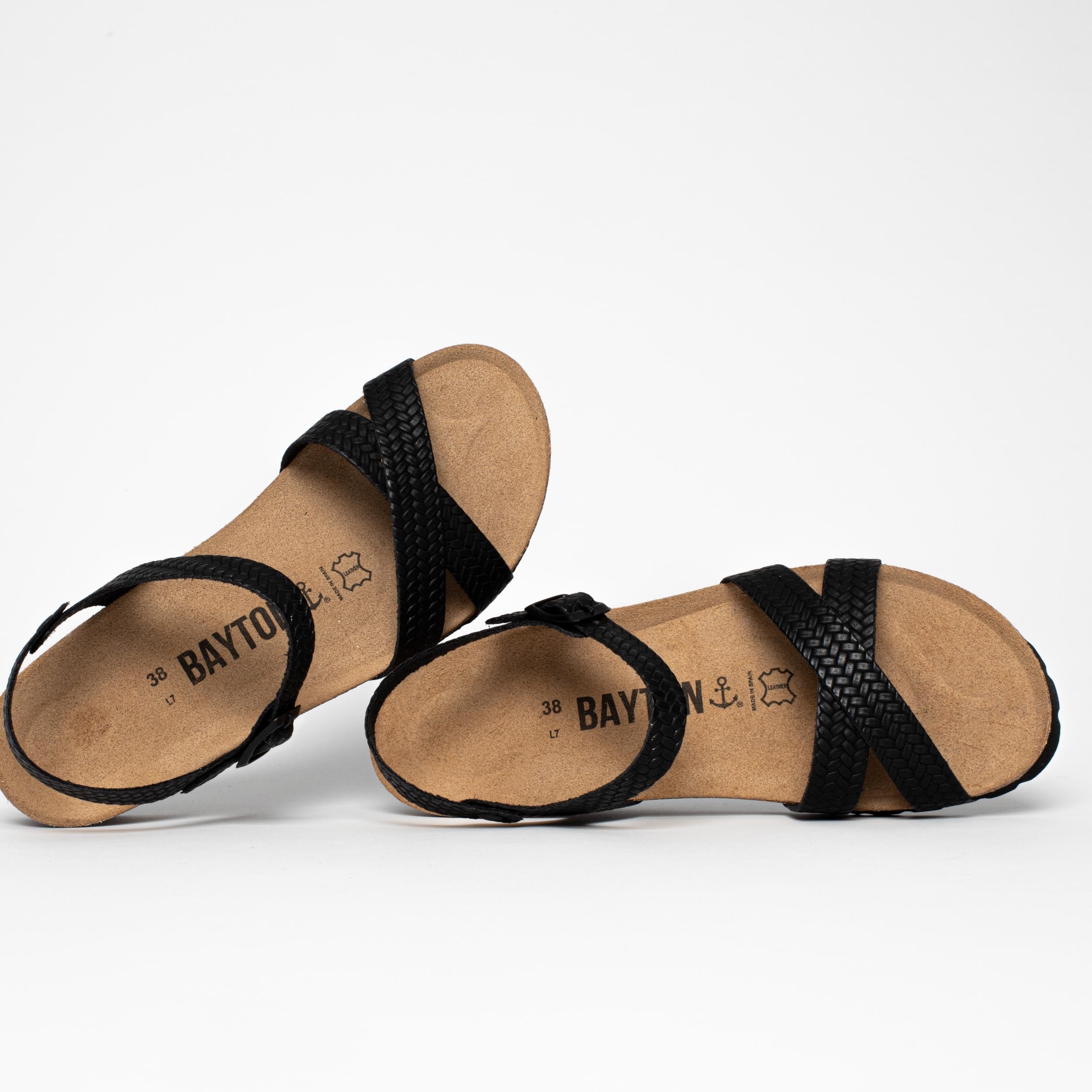 Canberra Black Wedge and Semi-Wedge Sandals