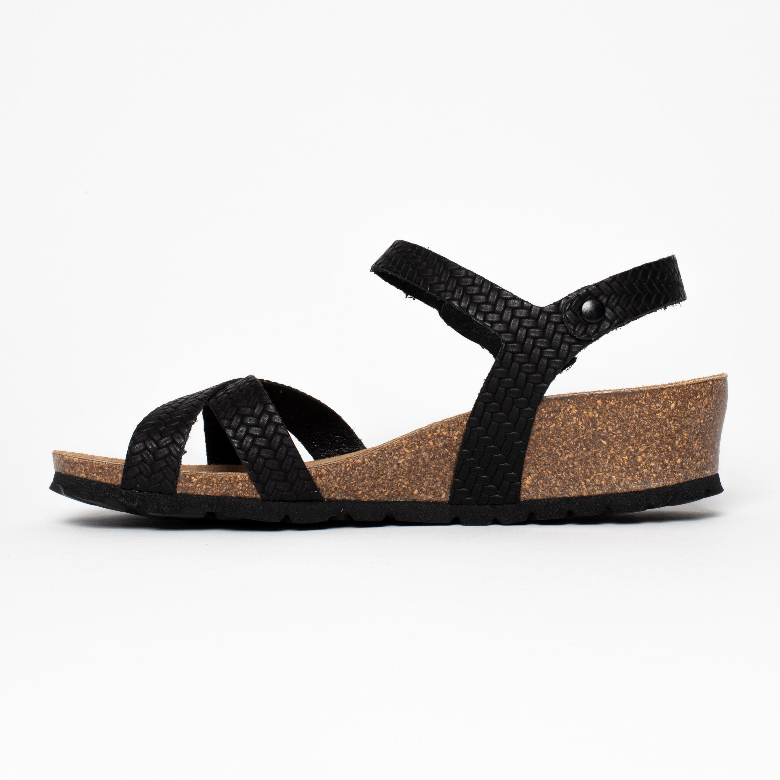 Canberra Black Wedge and Semi-Wedge Sandals