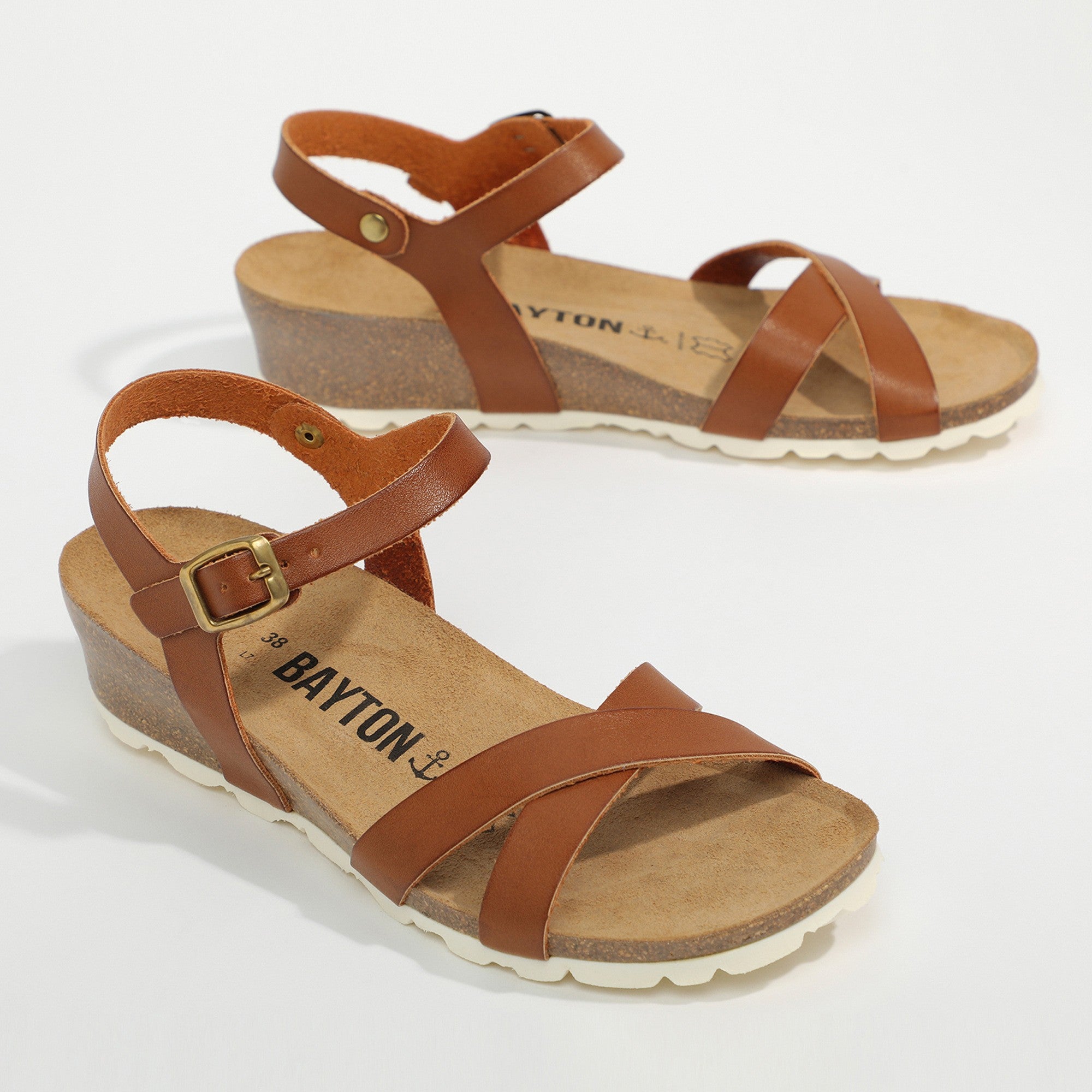 Canberra Tan Wedge and Semi-Wedge Sandals