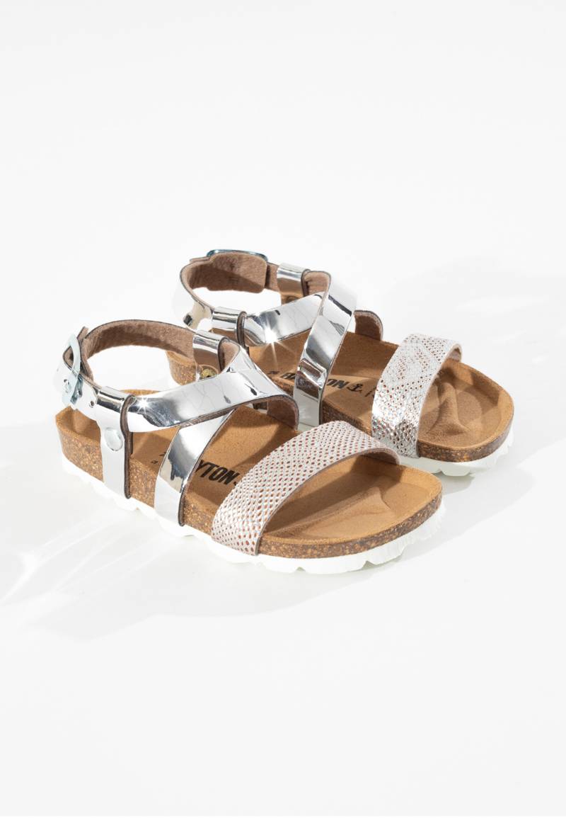 Enyo Silver Multi-Strap Sandals