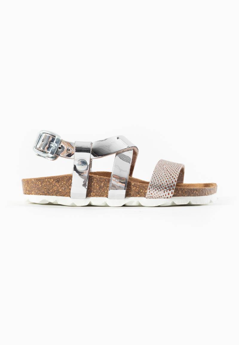 Enyo Silver Multi-Strap Sandals