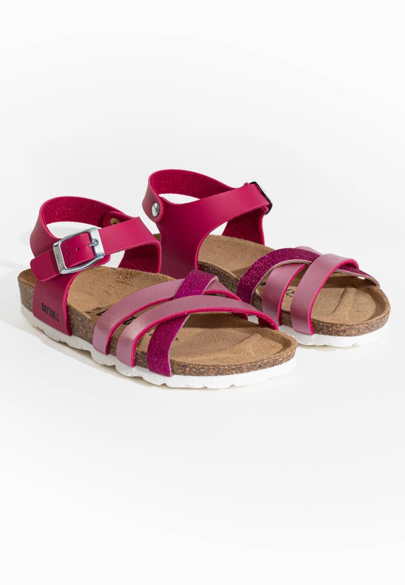 Hestia Fuschia Multi-Strap Sandals