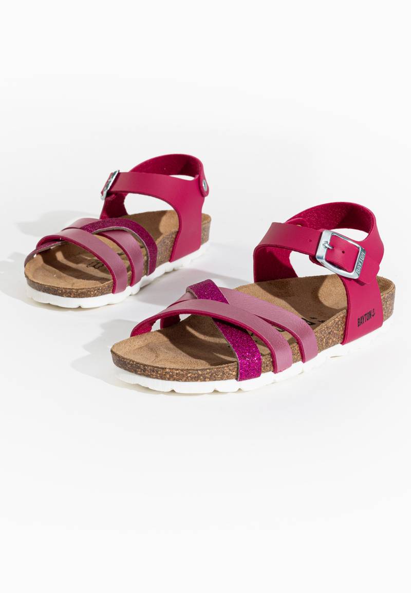 Hestia Fuschia Multi-Strap Sandals